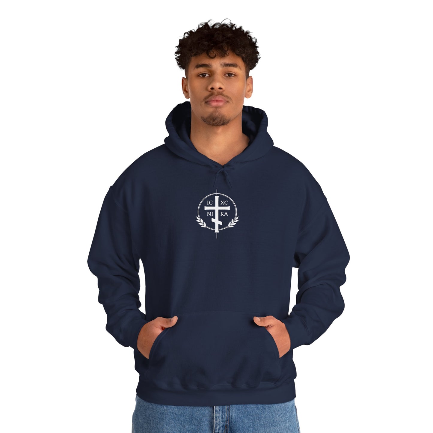 Christian Lamb Graphic Hoodie — ‘Agnus Dei’ Faith Emblem Sweatshirt