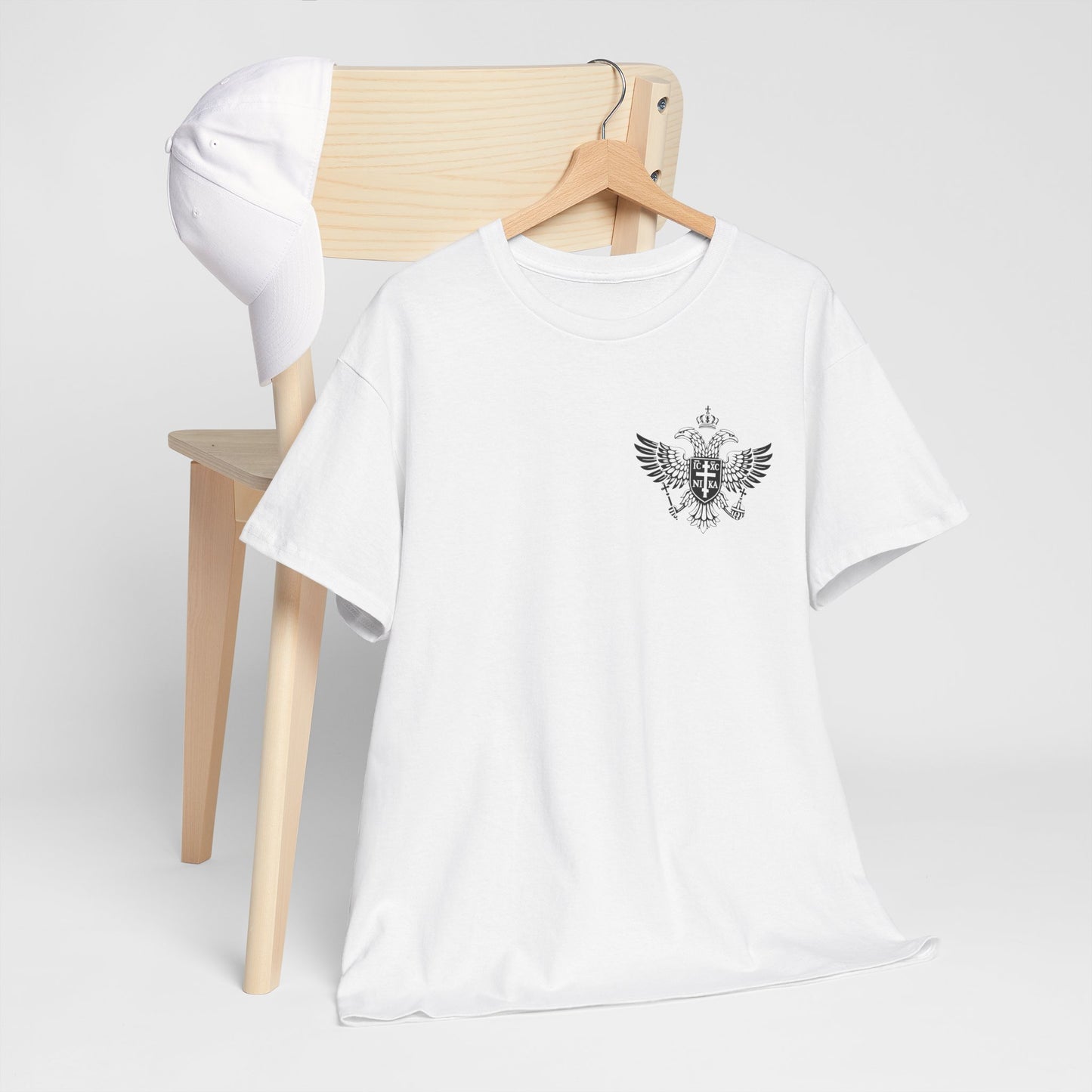 Christian Cross Wings T‑Shirt — Faith Graphic Tee with Prayer Hands