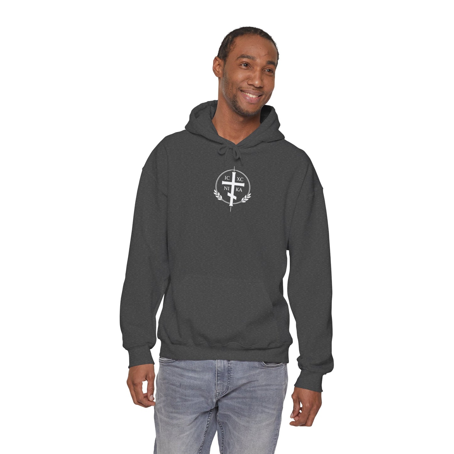 Christian Lamb Graphic Hoodie — ‘Agnus Dei’ Faith Emblem Sweatshirt