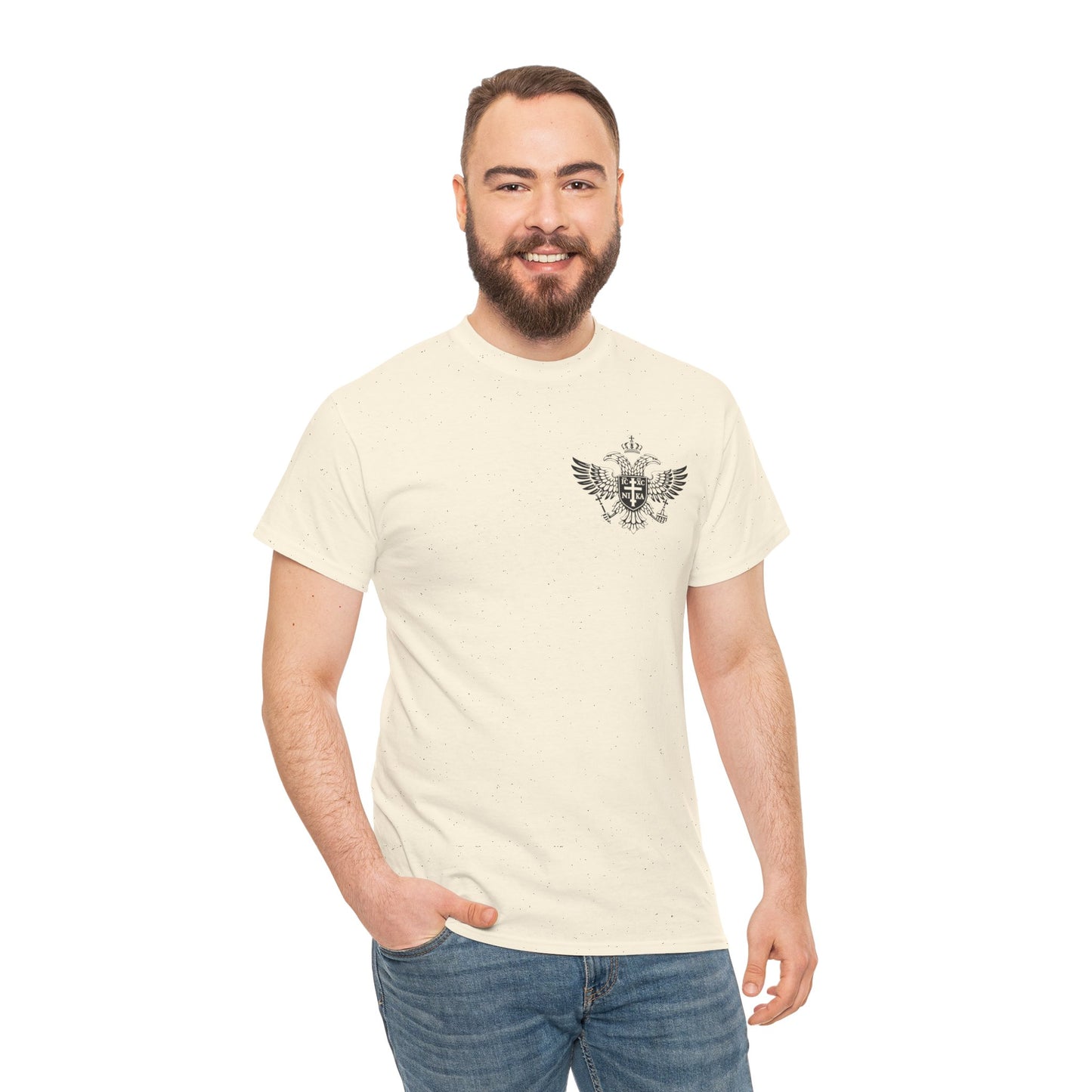 Christian Cross Wings T‑Shirt — Faith Graphic Tee with Prayer Hands
