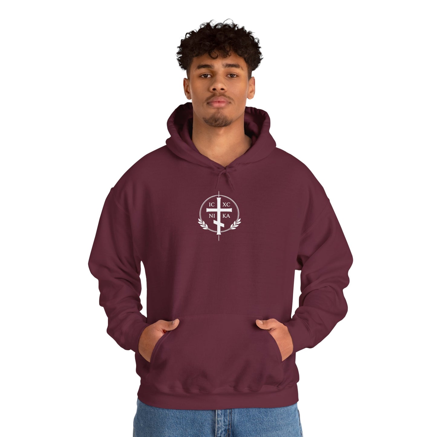 Christian Lamb Graphic Hoodie — ‘Agnus Dei’ Faith Emblem Sweatshirt