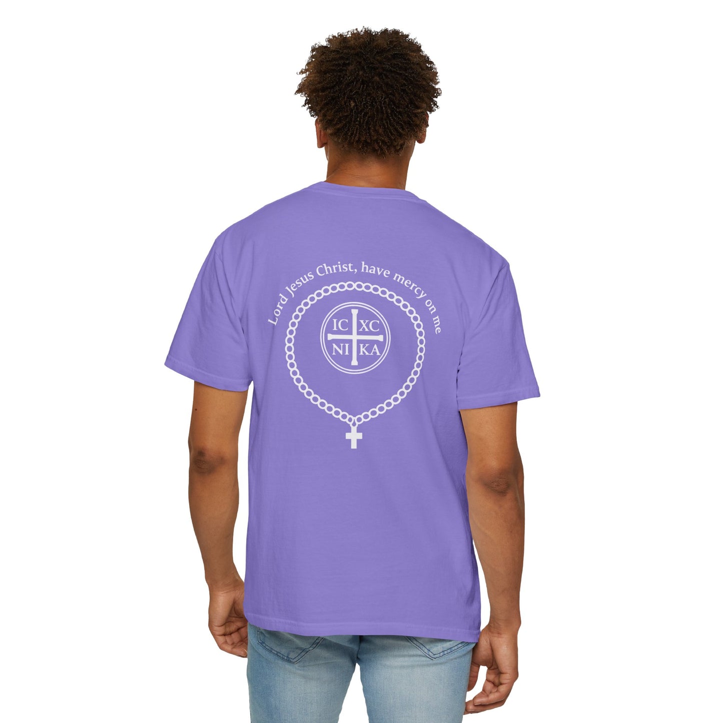 Christian T-Shirt — "I Can Do All Things Through Christ" Philippians 4:13 Cross Laurel Design
