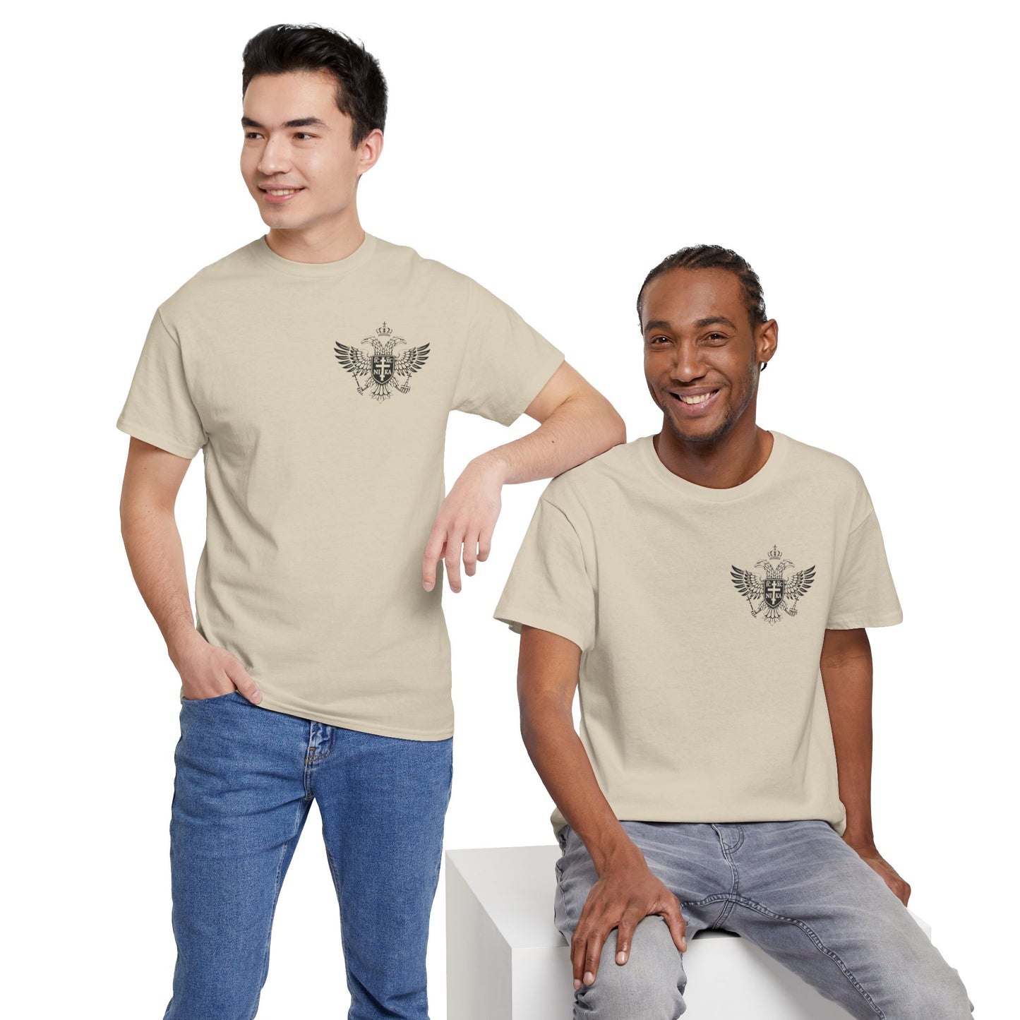 Christian Cross Wings T‑Shirt — Faith Graphic Tee with Prayer Hands