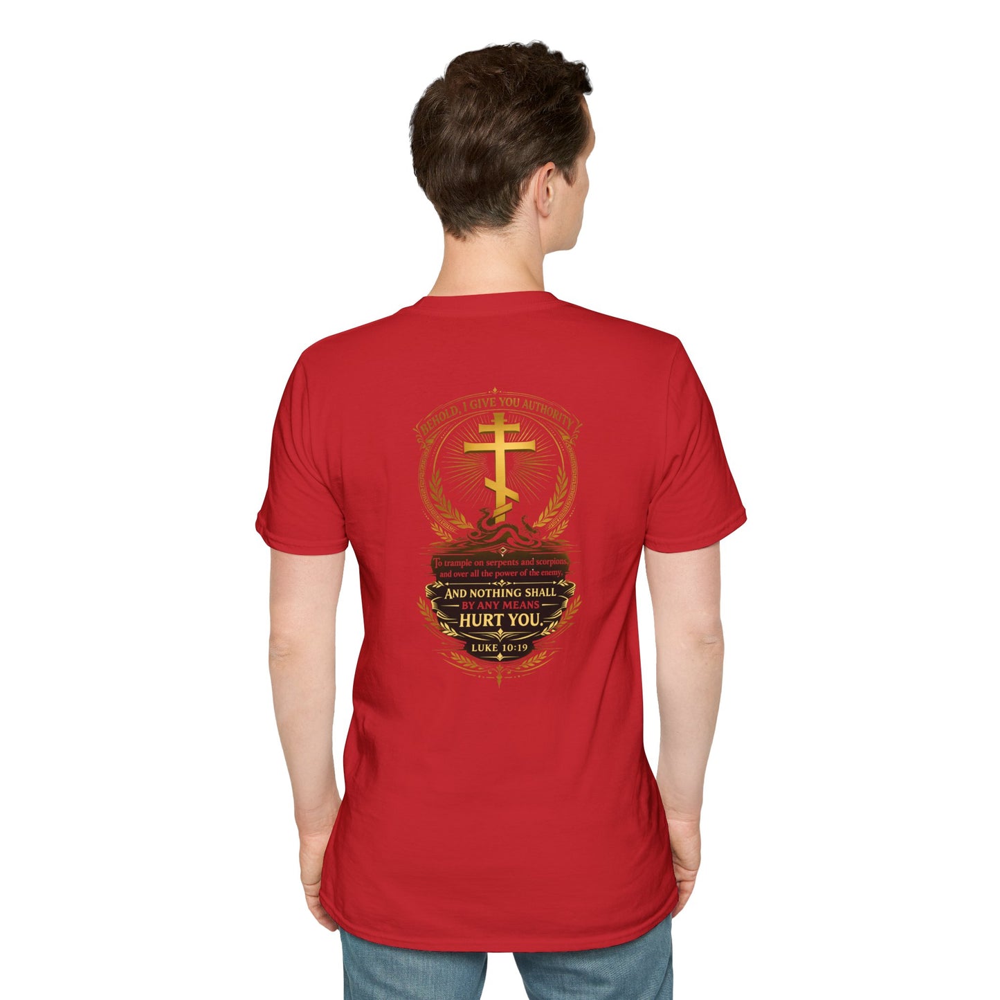 Christian Cross T-Shirt — "And Nothing Shall by Any Means Hurt You" Inspirational Faith Tee