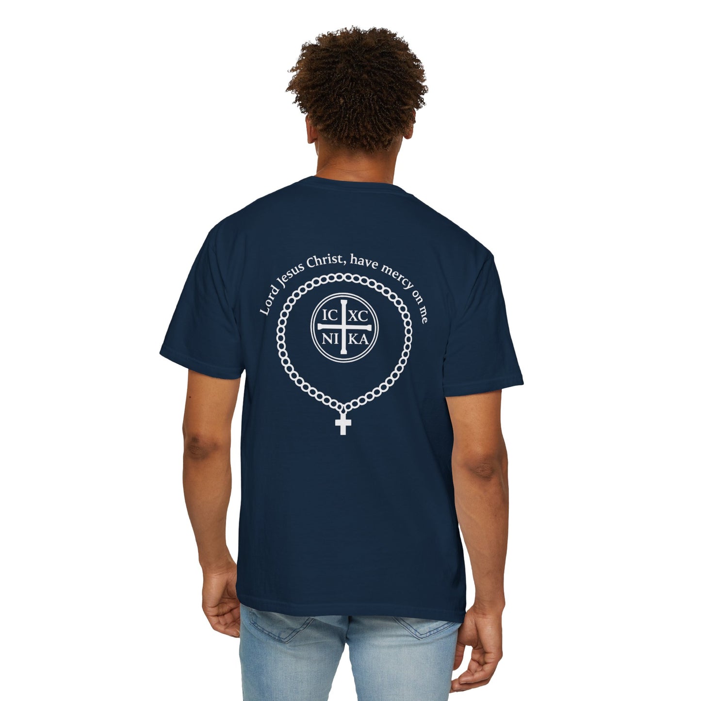 Christian T-Shirt — "I Can Do All Things Through Christ" Philippians 4:13 Cross Laurel Design