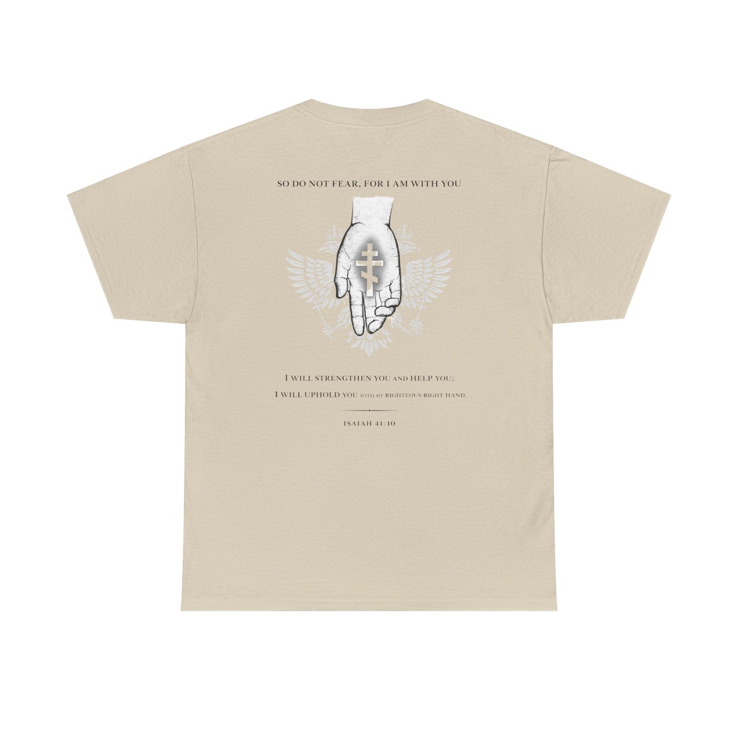 Christian Cross Wings T‑Shirt — Faith Graphic Tee with Prayer Hands