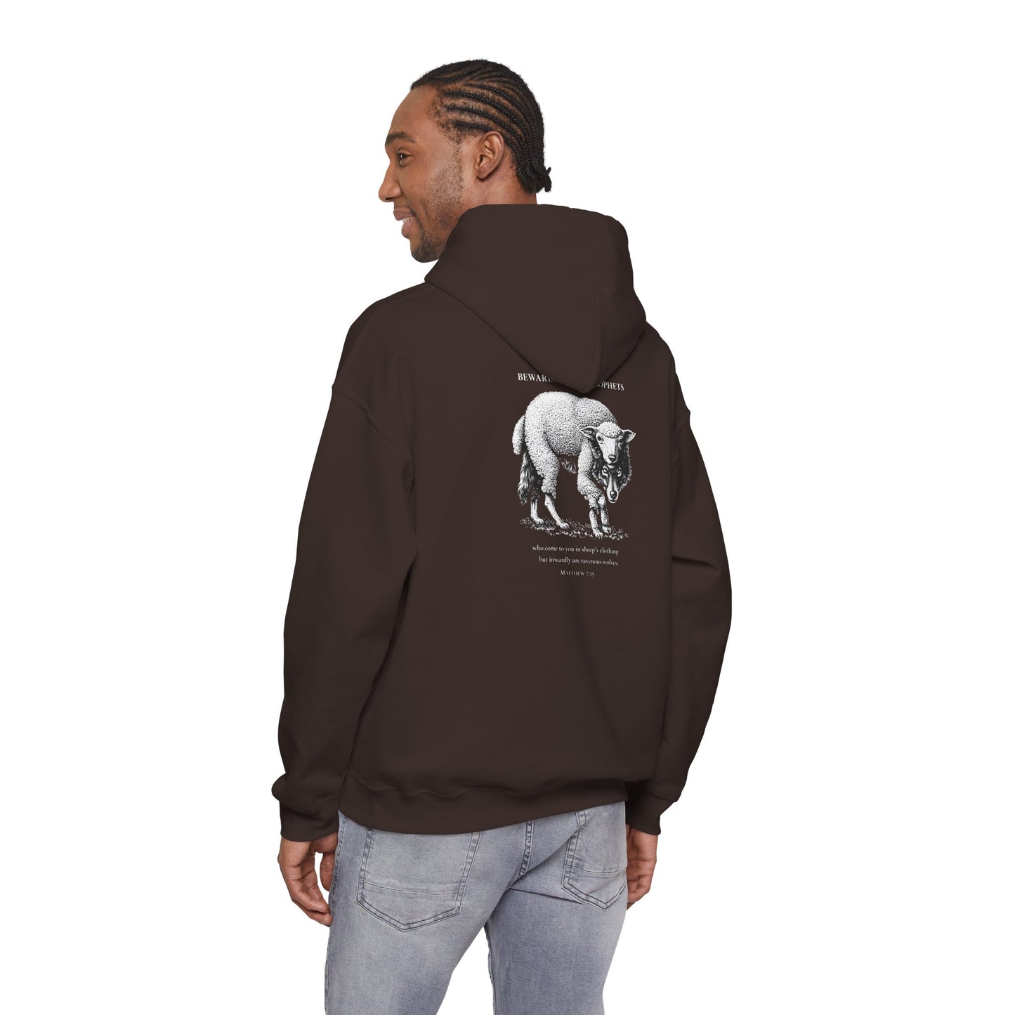 Christian Lamb Graphic Hoodie — ‘Agnus Dei’ Faith Emblem Sweatshirt