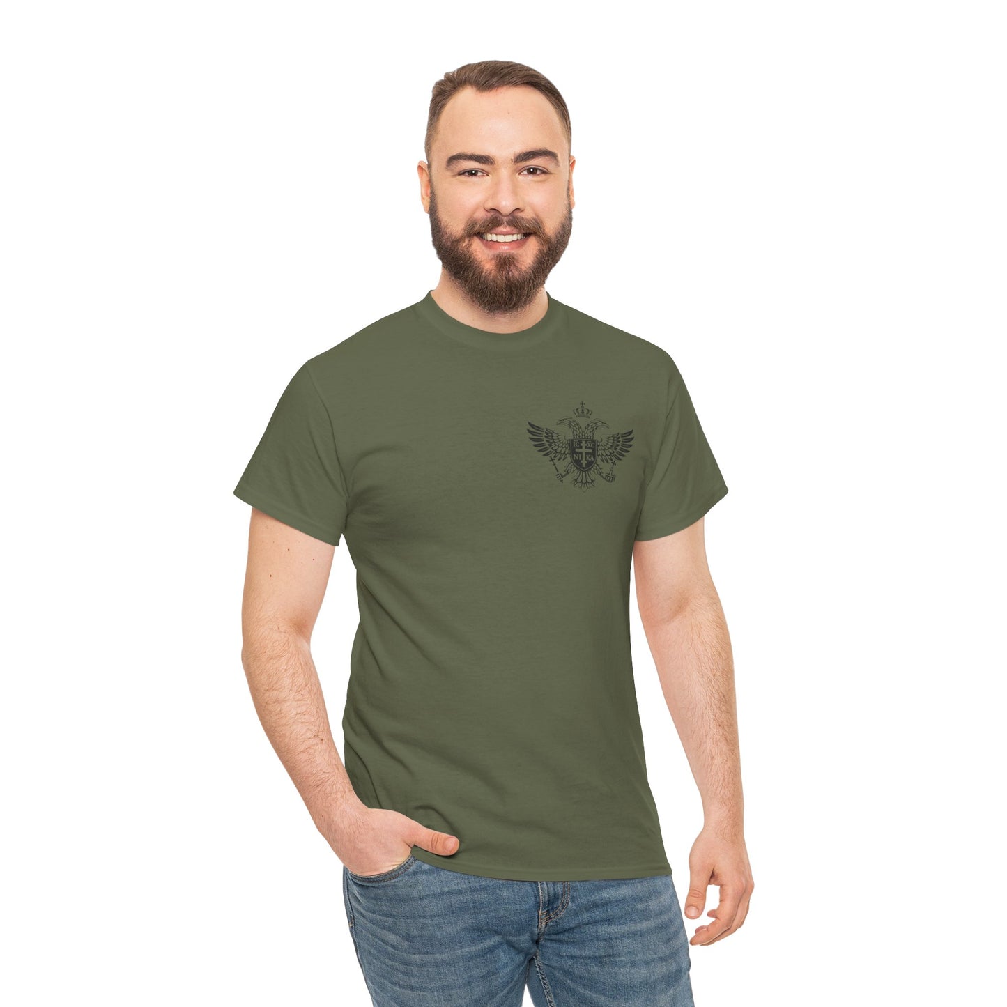 Christian Cross Wings T‑Shirt — Faith Graphic Tee with Prayer Hands