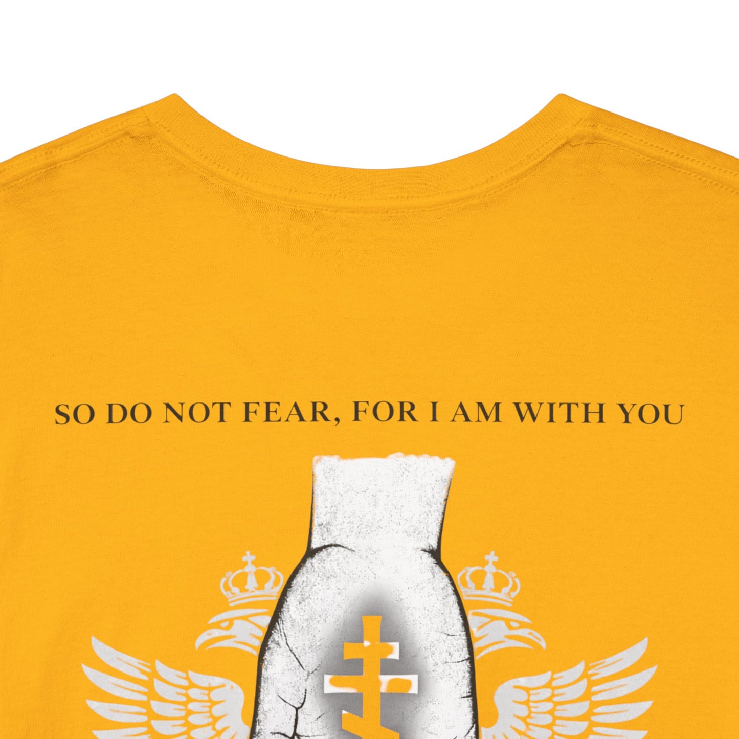 Christian Cross Wings T‑Shirt — Faith Graphic Tee with Prayer Hands