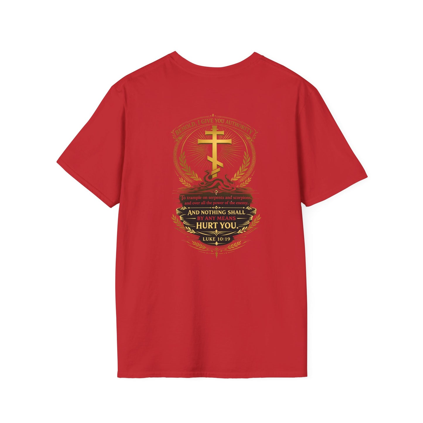 Christian Cross T-Shirt — "And Nothing Shall by Any Means Hurt You" Inspirational Faith Tee