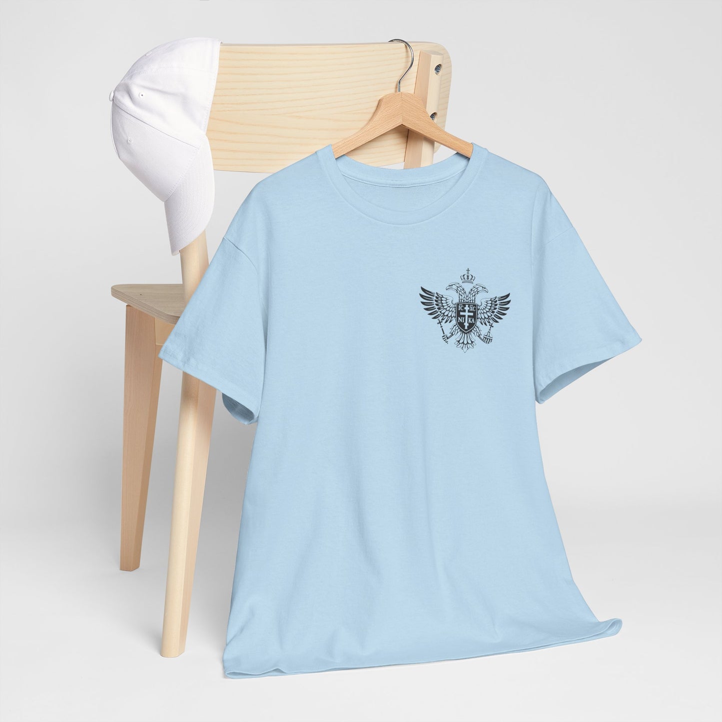 Christian Cross Wings T‑Shirt — Faith Graphic Tee with Prayer Hands
