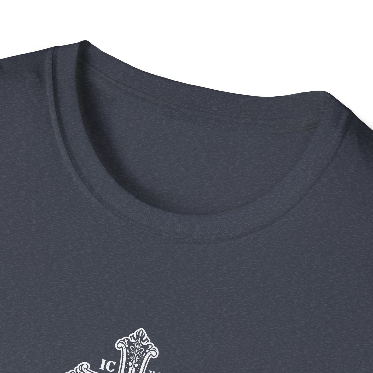 Christian Cross T-Shirt — Isaiah 41:10 Faith Prayer Tee (Front Small Cross, Back Scripture Emblem)