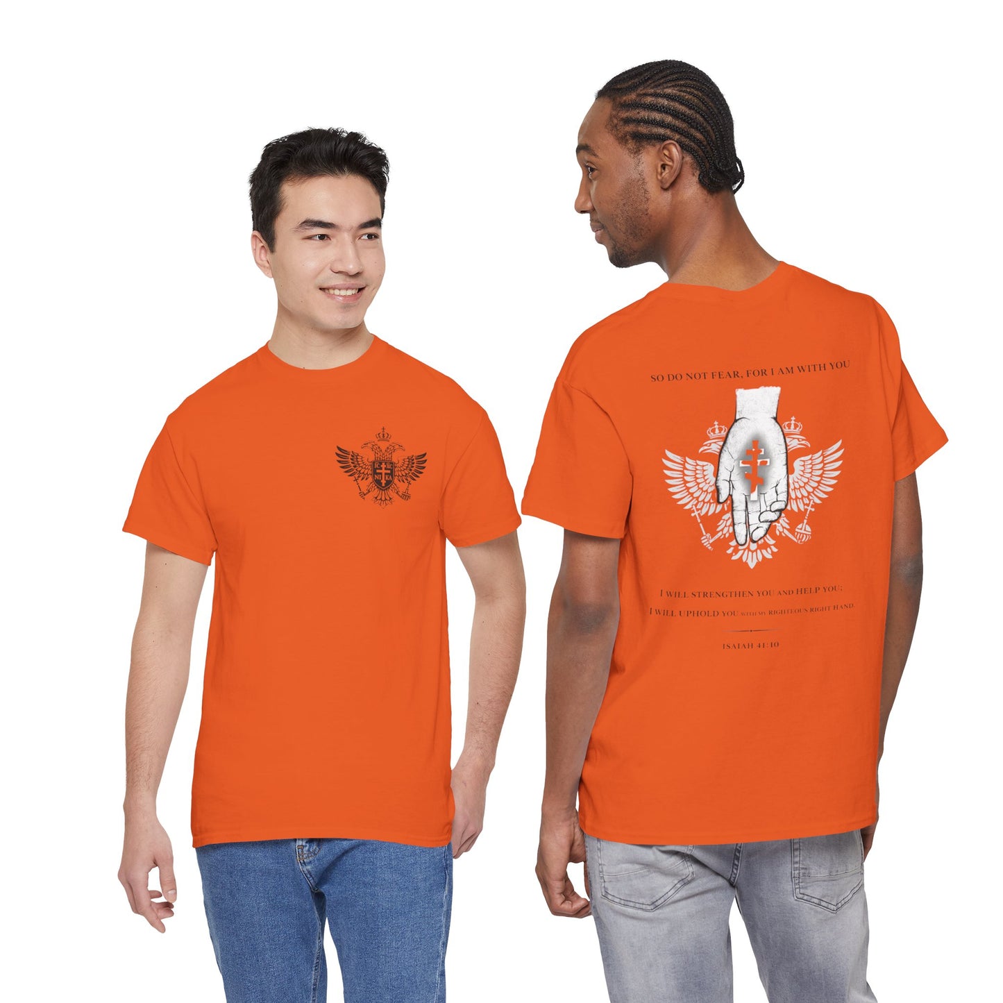 Christian Cross Wings T‑Shirt — Faith Graphic Tee with Prayer Hands