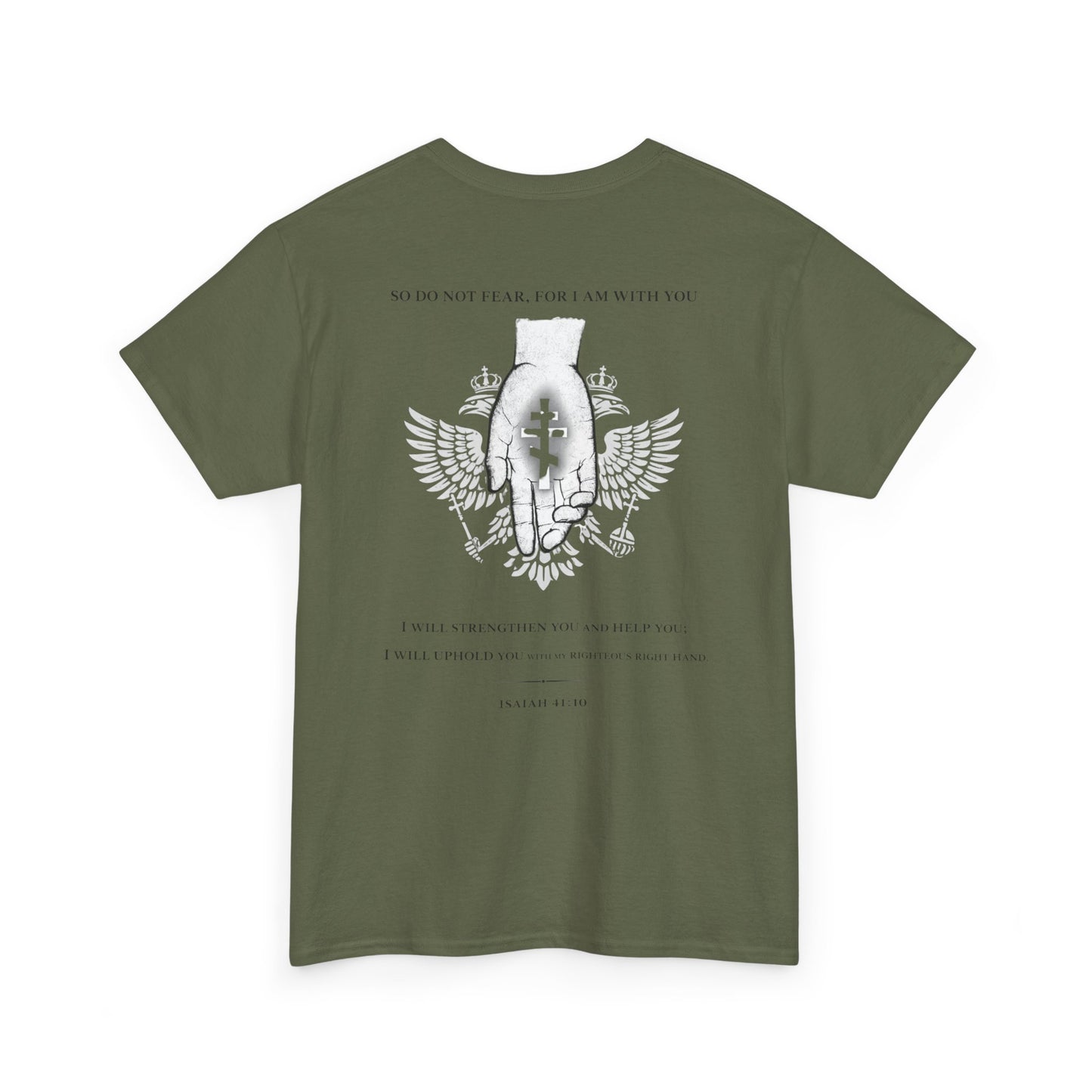 Christian Cross Wings T‑Shirt — Faith Graphic Tee with Prayer Hands