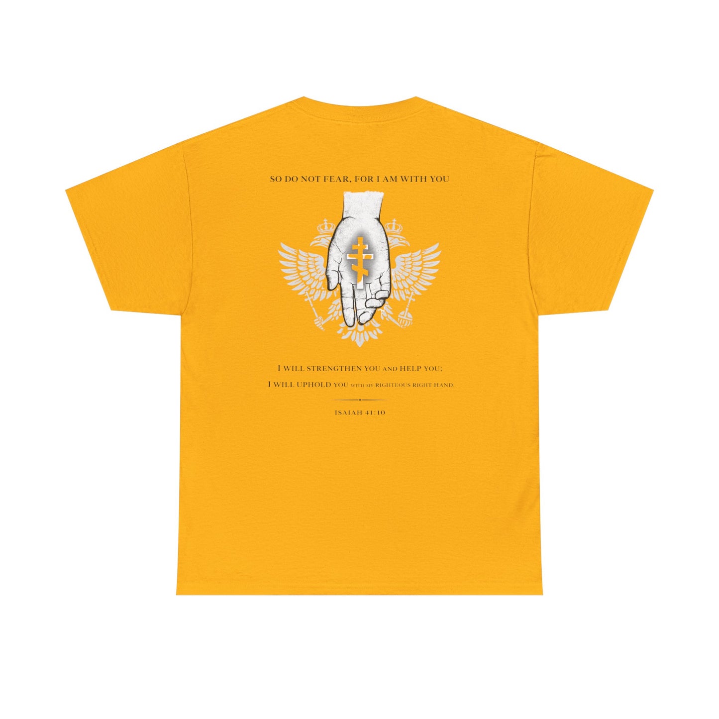 Christian Cross Wings T‑Shirt — Faith Graphic Tee with Prayer Hands