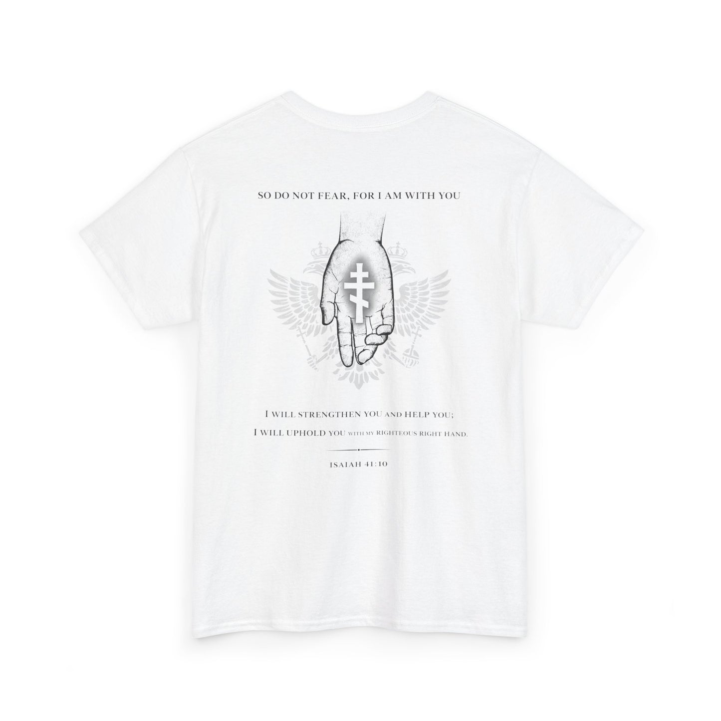 Christian Cross Wings T‑Shirt — Faith Graphic Tee with Prayer Hands