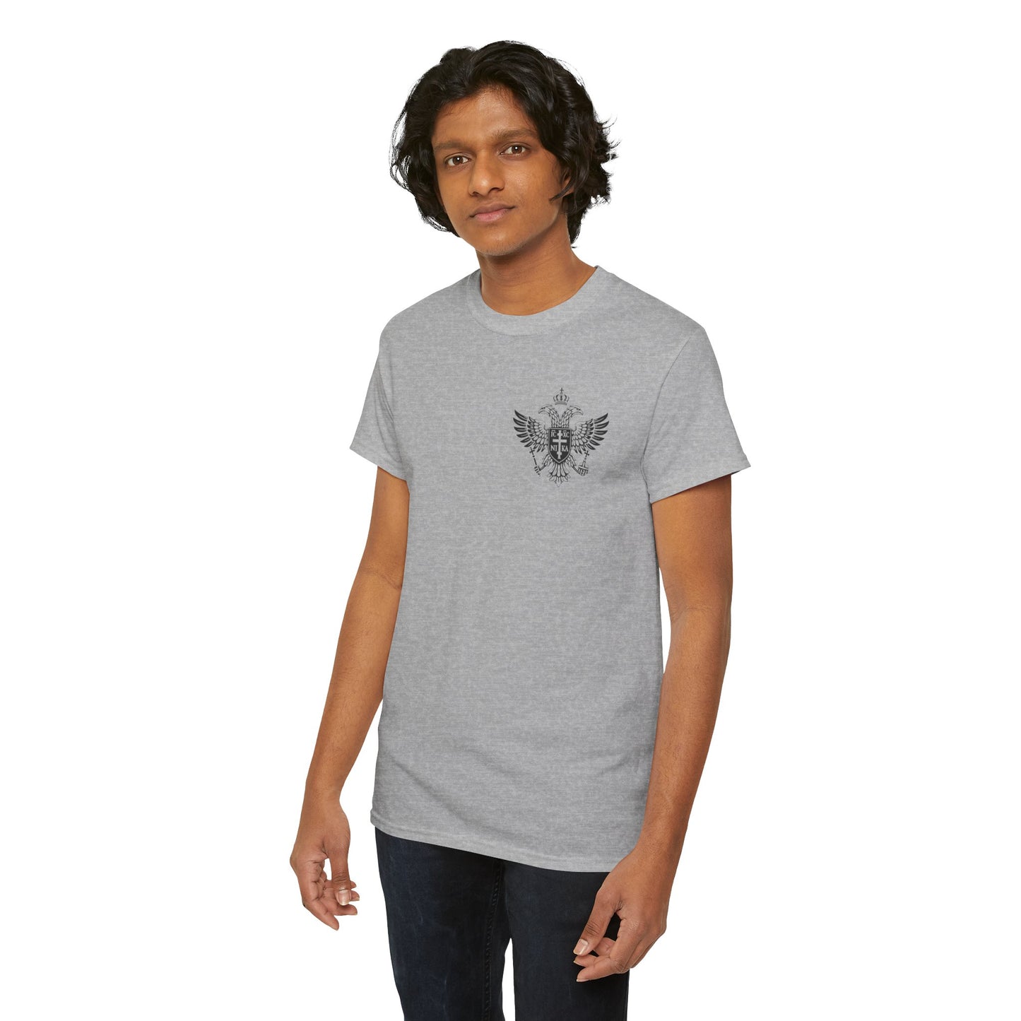 Christian Cross Wings T‑Shirt — Faith Graphic Tee with Prayer Hands
