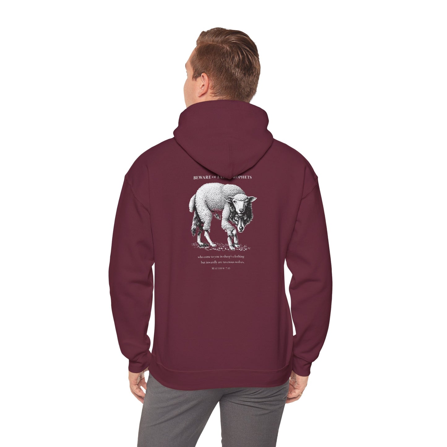 Christian Lamb Graphic Hoodie — ‘Agnus Dei’ Faith Emblem Sweatshirt
