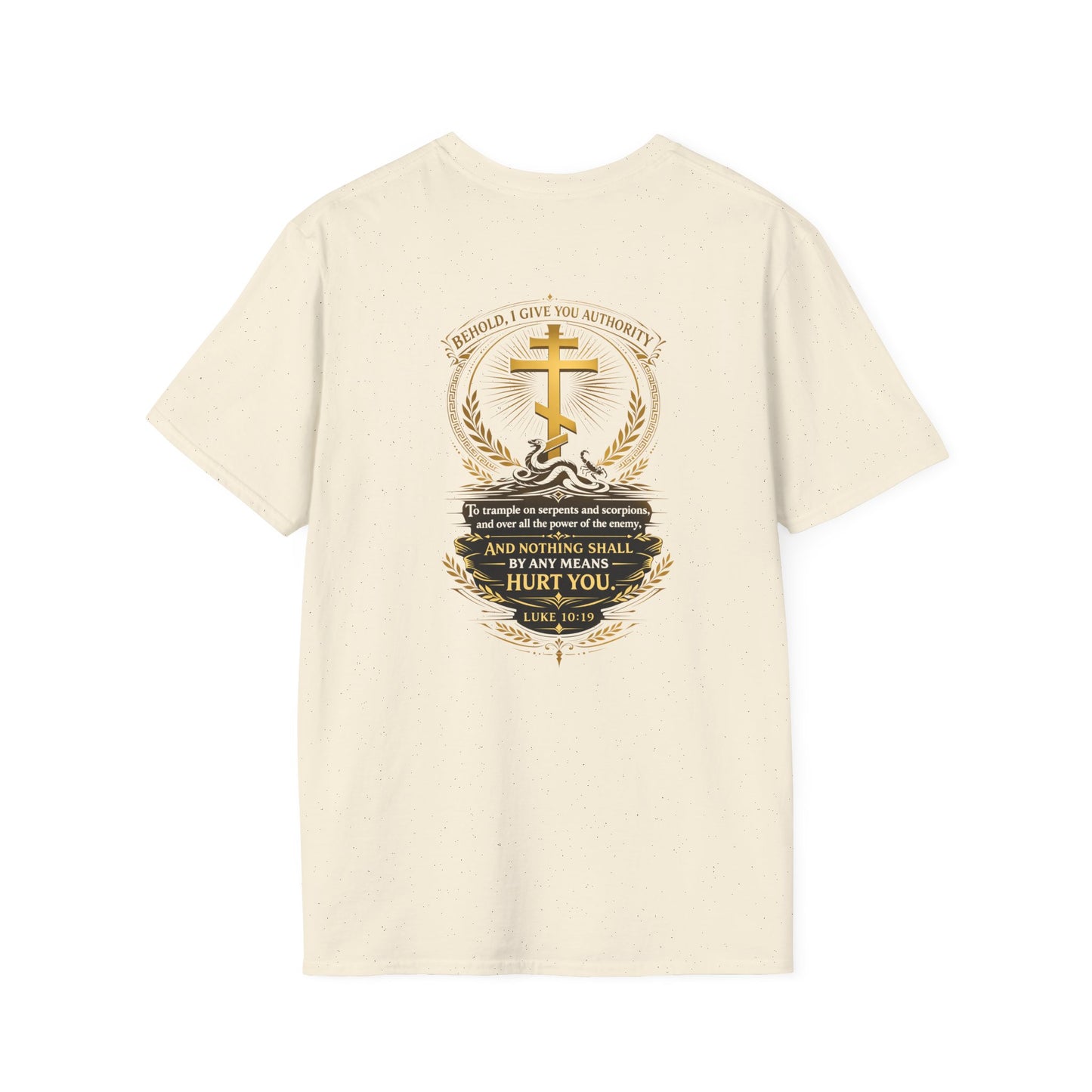 Christian Cross T-Shirt — "And Nothing Shall by Any Means Hurt You" Inspirational Faith Tee