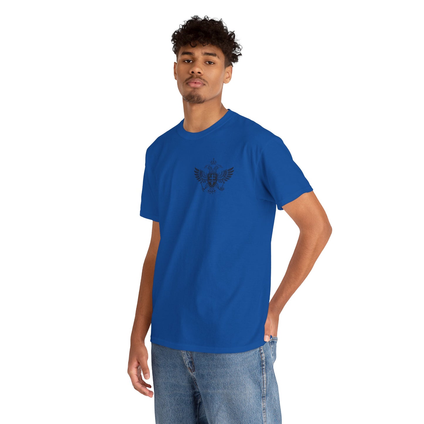 Christian Cross Wings T‑Shirt — Faith Graphic Tee with Prayer Hands