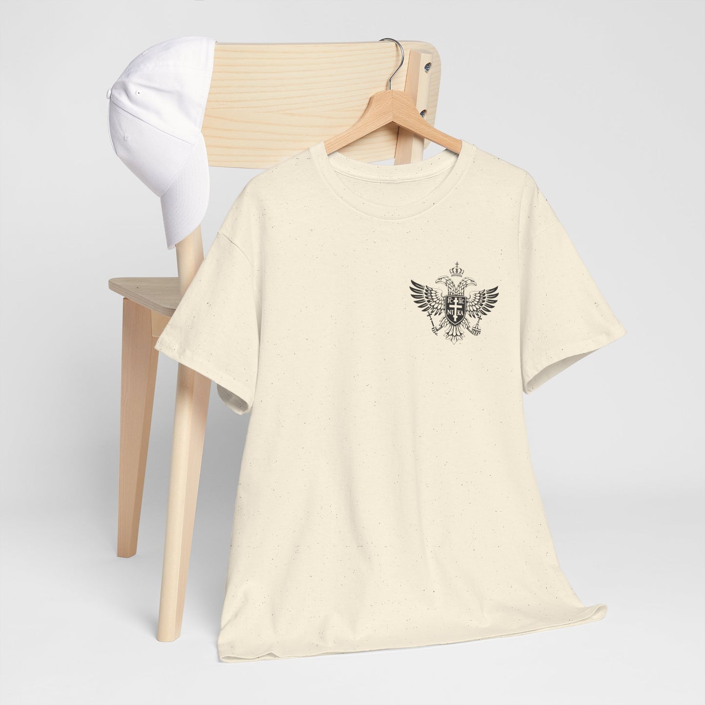 Christian Cross Wings T‑Shirt — Faith Graphic Tee with Prayer Hands