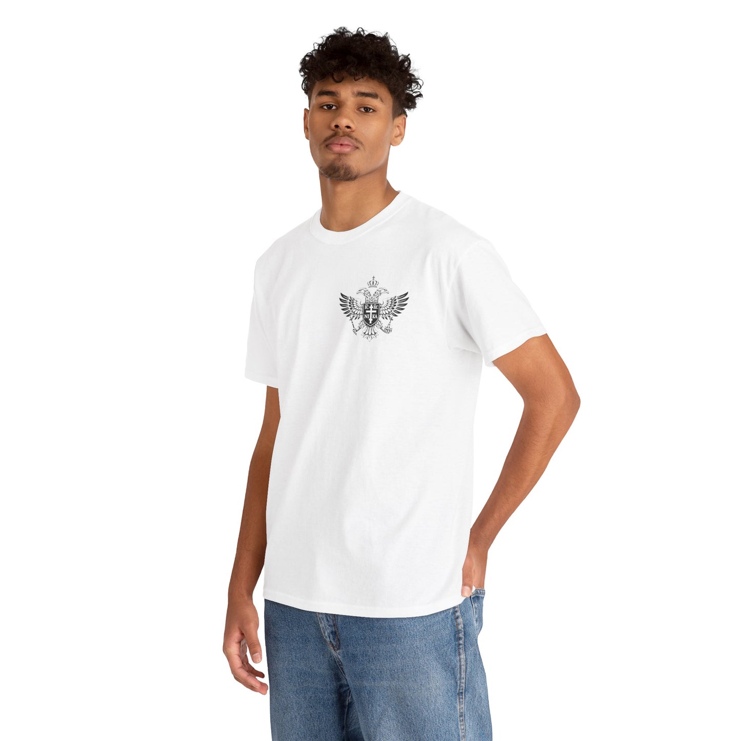 Christian Cross Wings T‑Shirt — Faith Graphic Tee with Prayer Hands