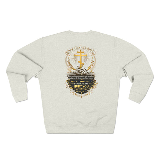 Christian Cross Sweatshirt — Inspirational Faith Graphic Crewneck