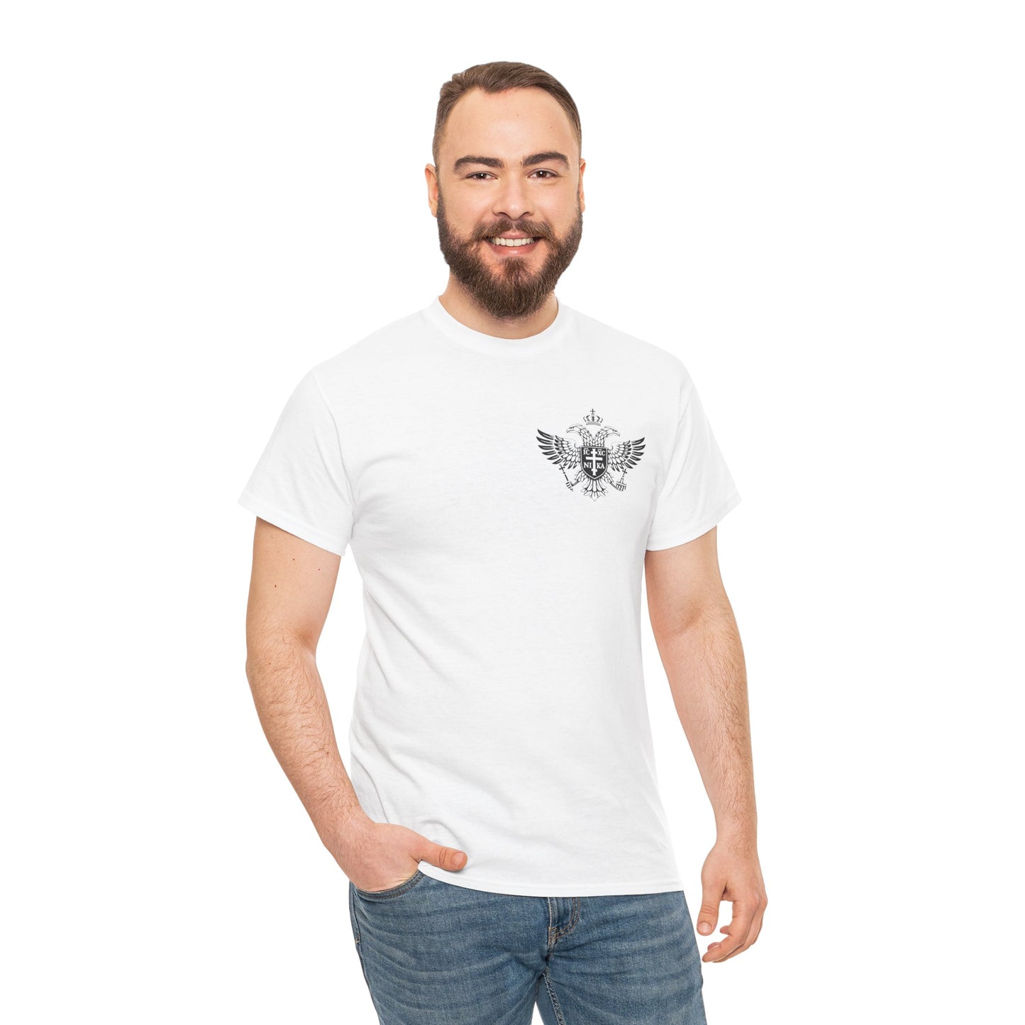 Christian Cross Wings T‑Shirt — Faith Graphic Tee with Prayer Hands