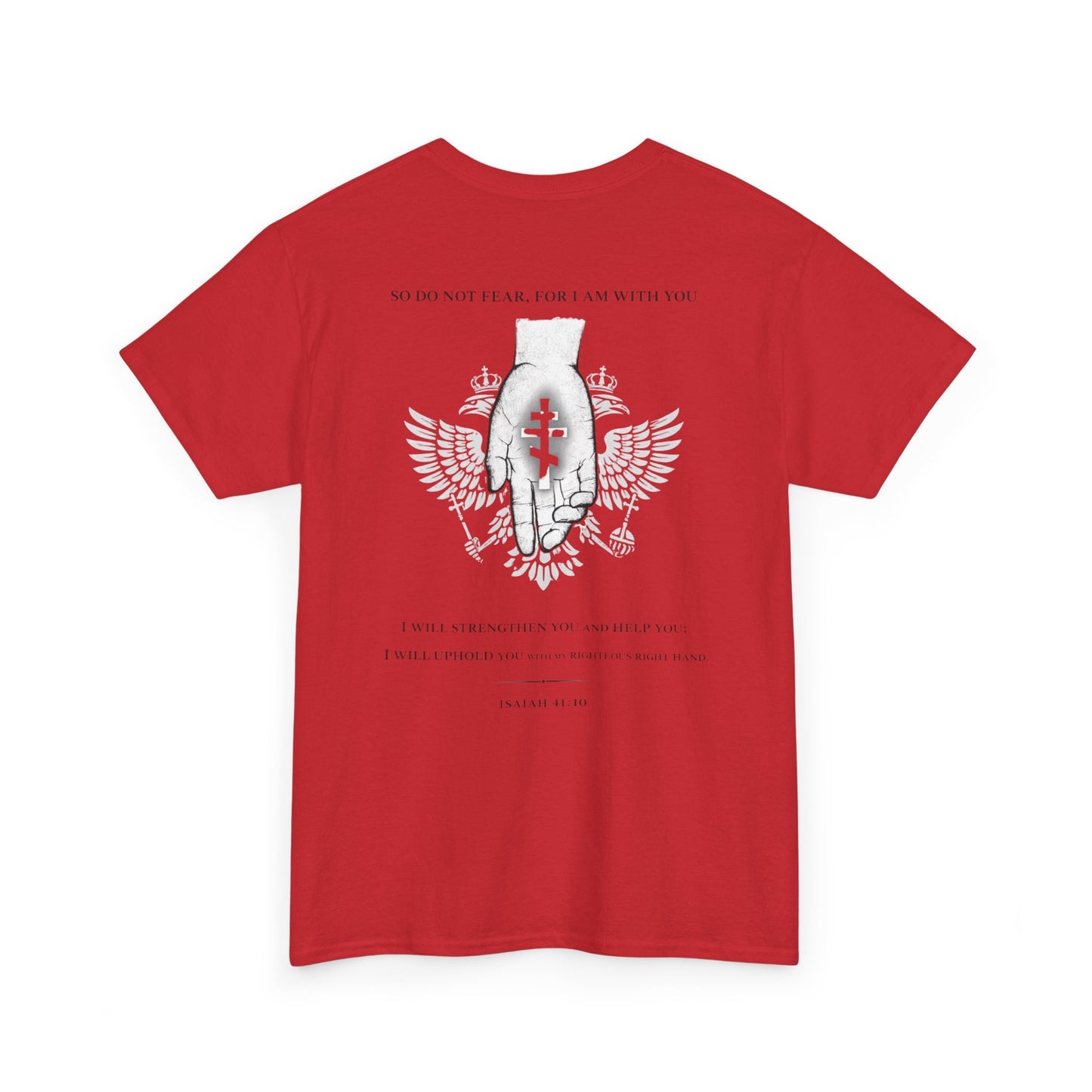 Christian Cross Wings T‑Shirt — Faith Graphic Tee with Prayer Hands