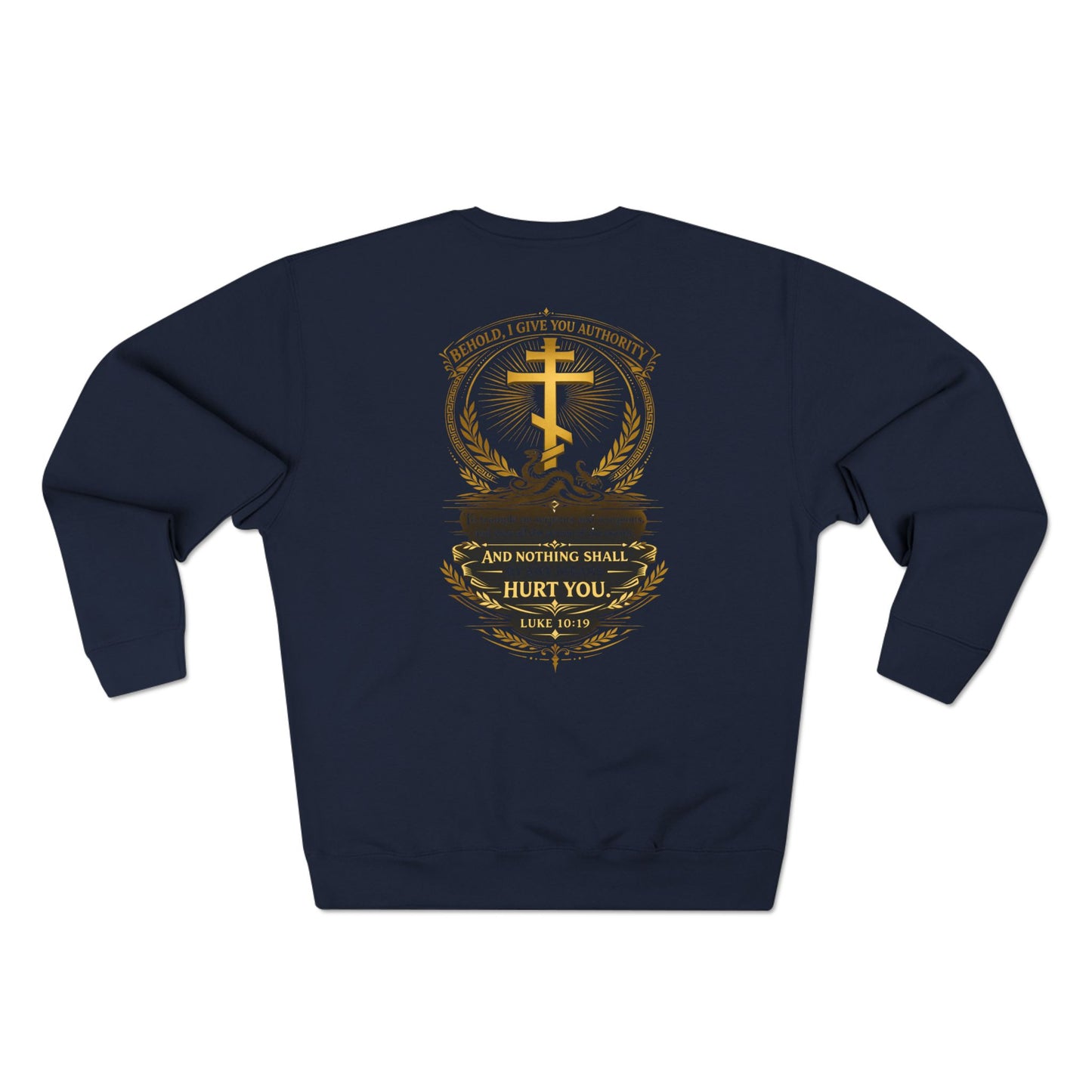 Christian Cross Sweatshirt — Inspirational Faith Graphic Crewneck