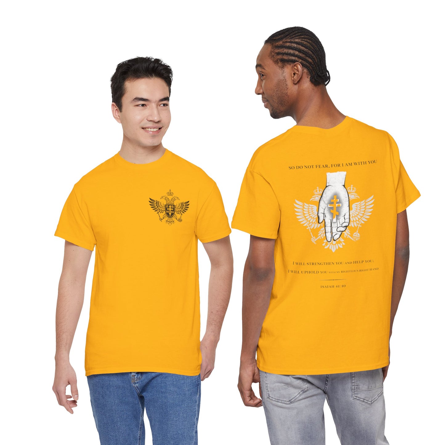 Christian Cross Wings T‑Shirt — Faith Graphic Tee with Prayer Hands