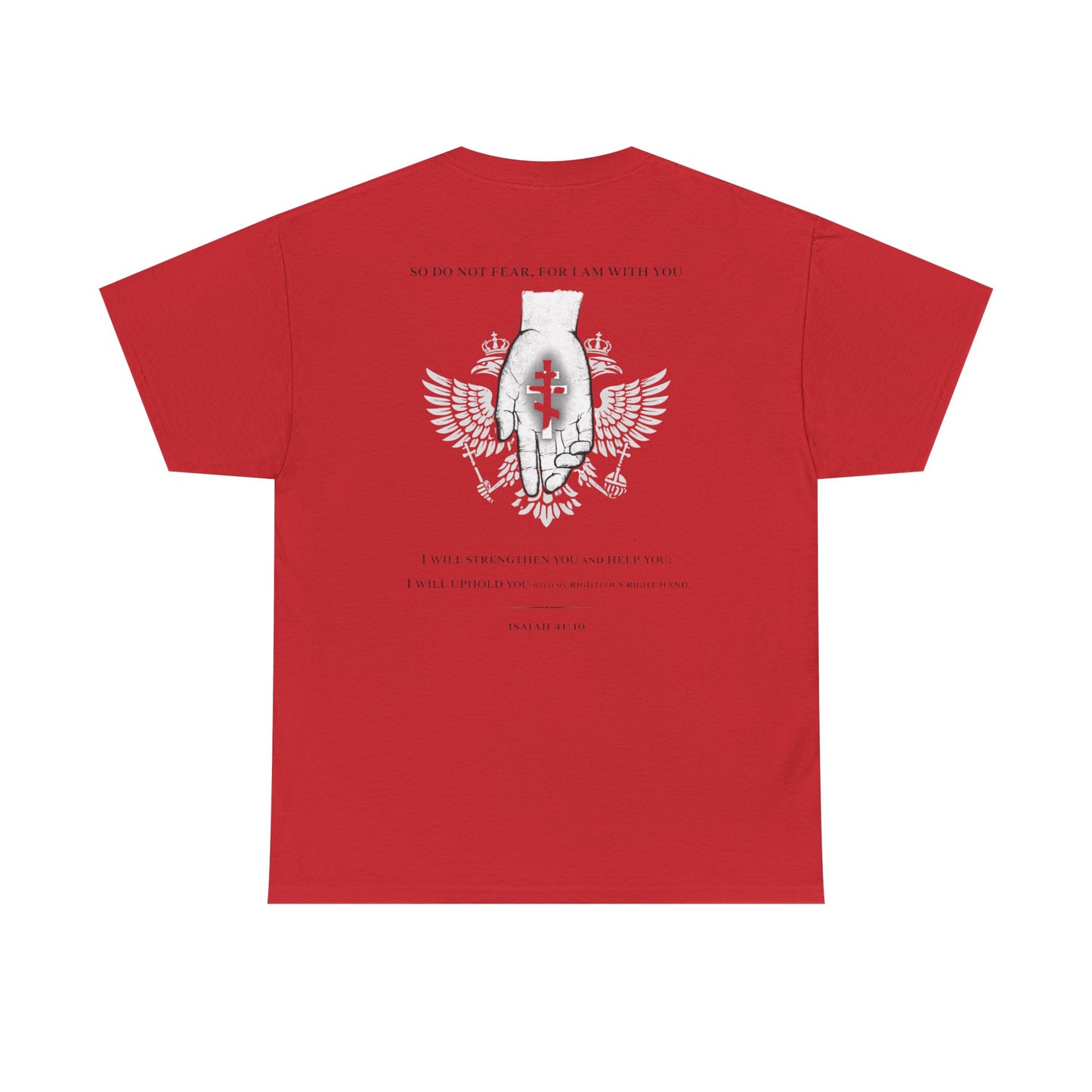 Christian Cross Wings T‑Shirt — Faith Graphic Tee with Prayer Hands