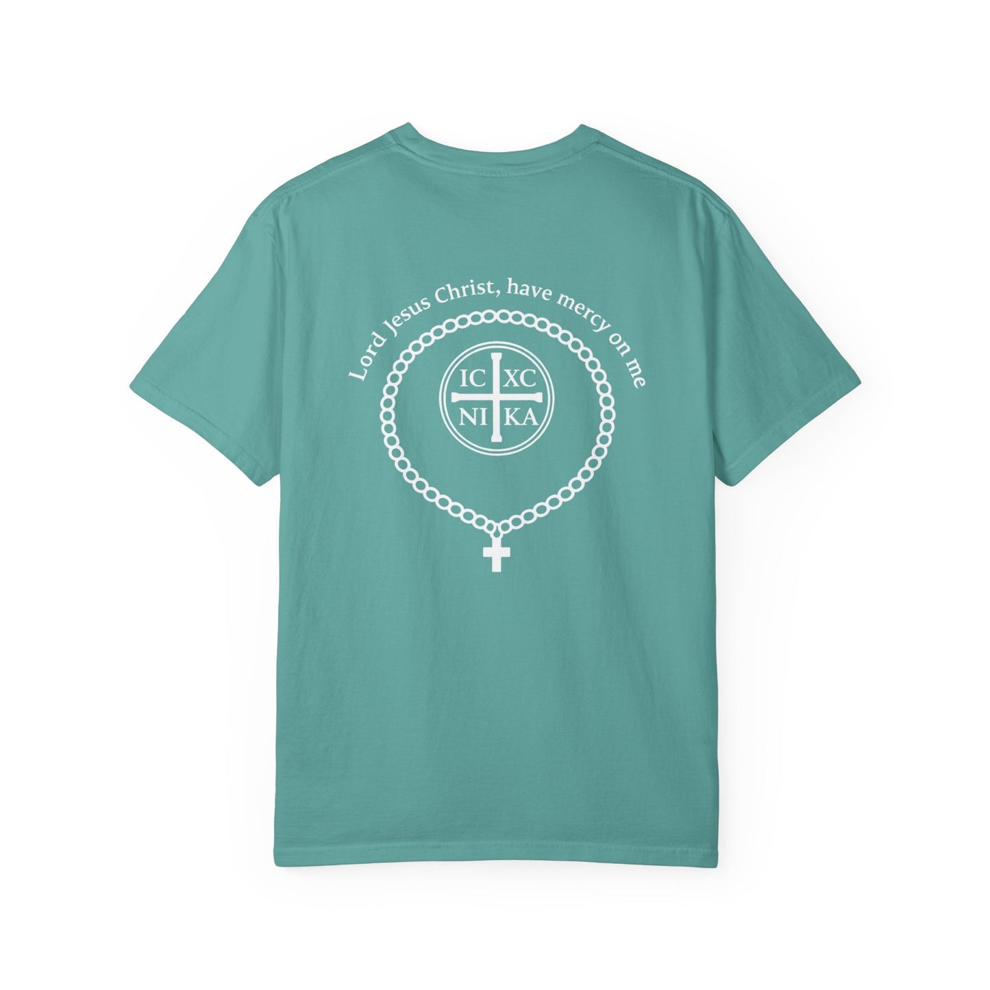 Christian T-Shirt — "I Can Do All Things Through Christ" Philippians 4:13 Cross Laurel Design