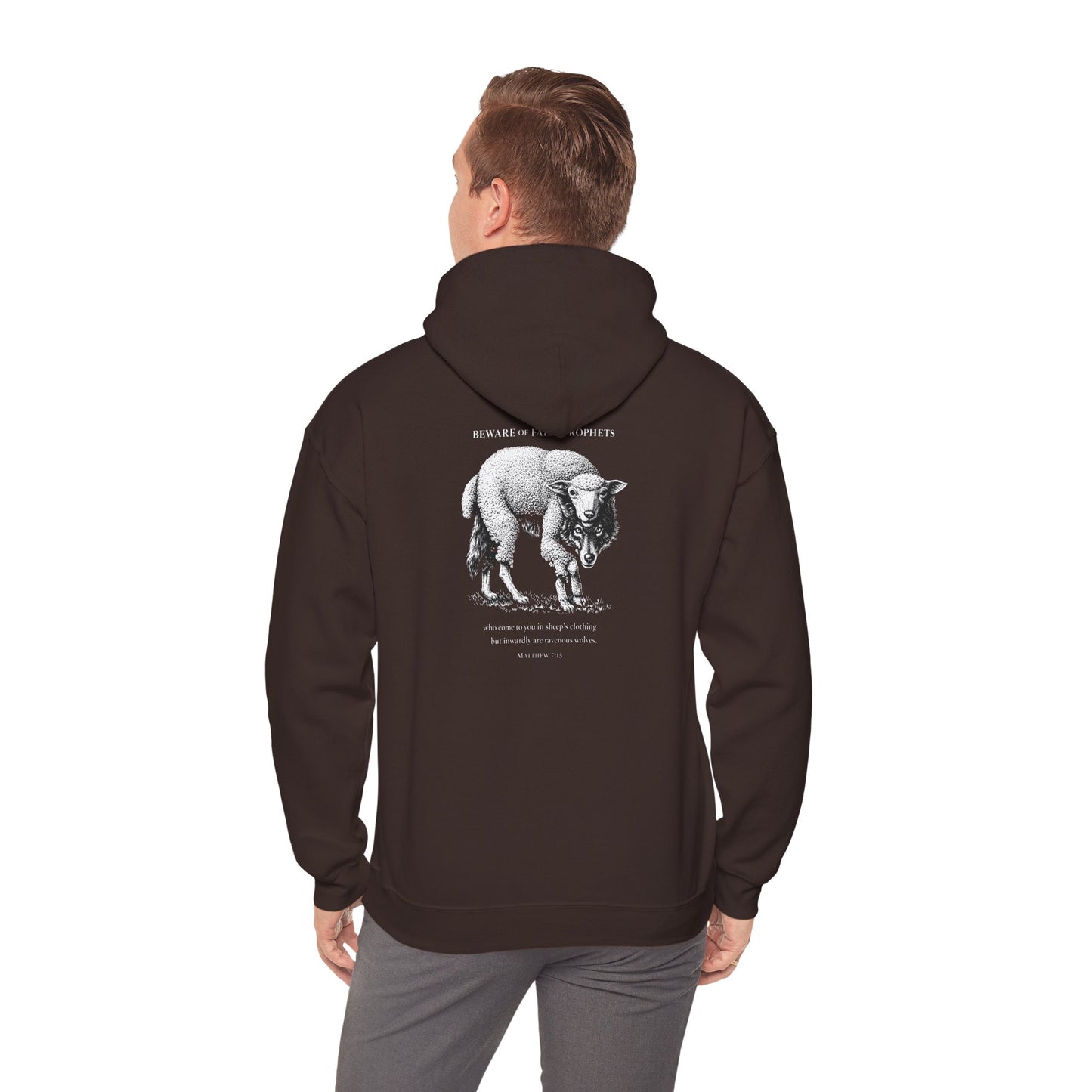Christian Lamb Graphic Hoodie — ‘Agnus Dei’ Faith Emblem Sweatshirt