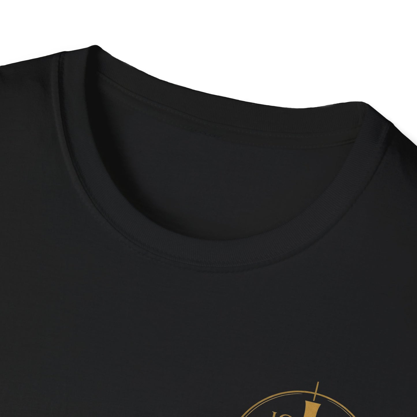Christian Stained Glass Cross T-Shirt — "I Am the Alpha and the Omega"
