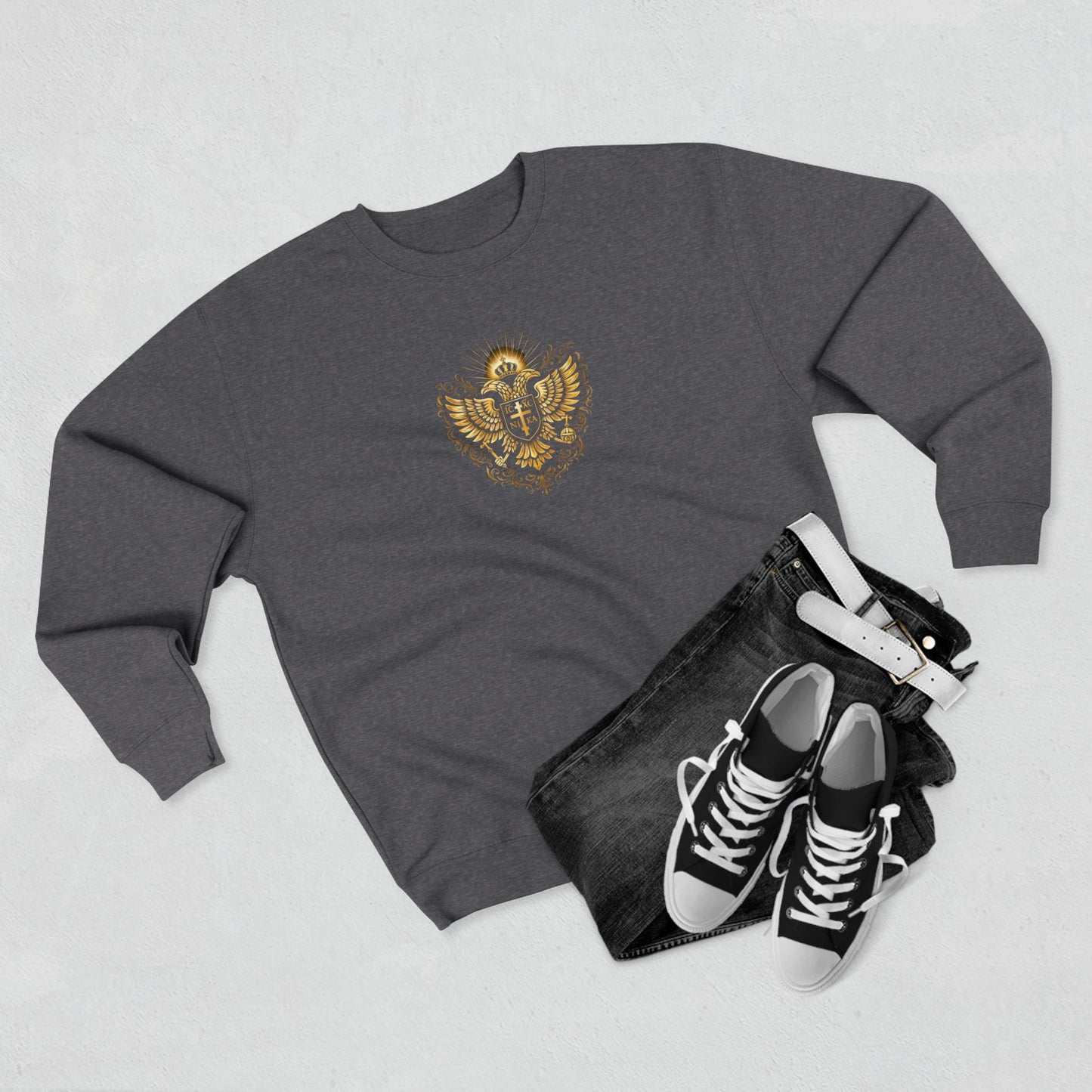 Christian Cross Sweatshirt — Inspirational Faith Graphic Crewneck