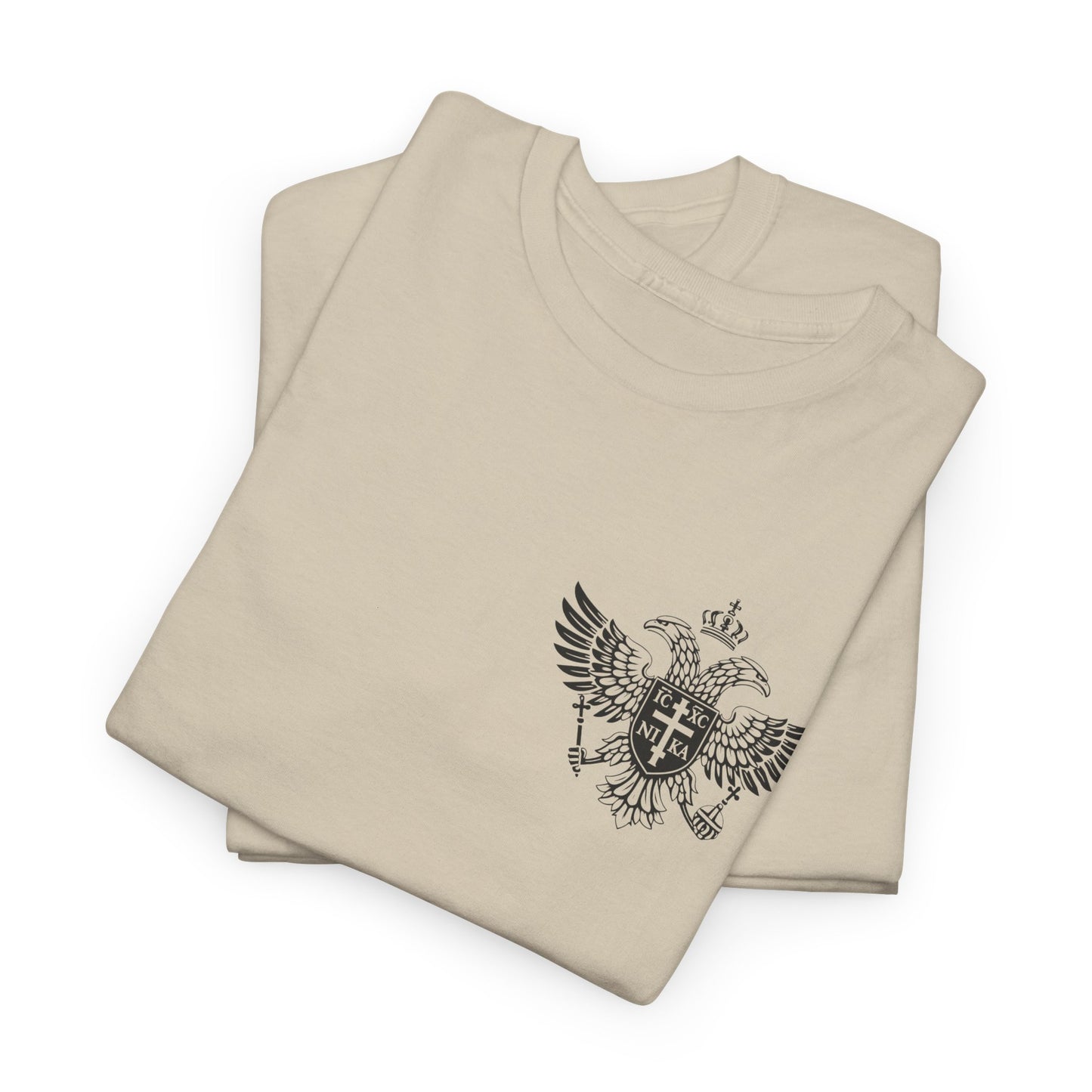 Christian Cross Wings T‑Shirt — Faith Graphic Tee with Prayer Hands