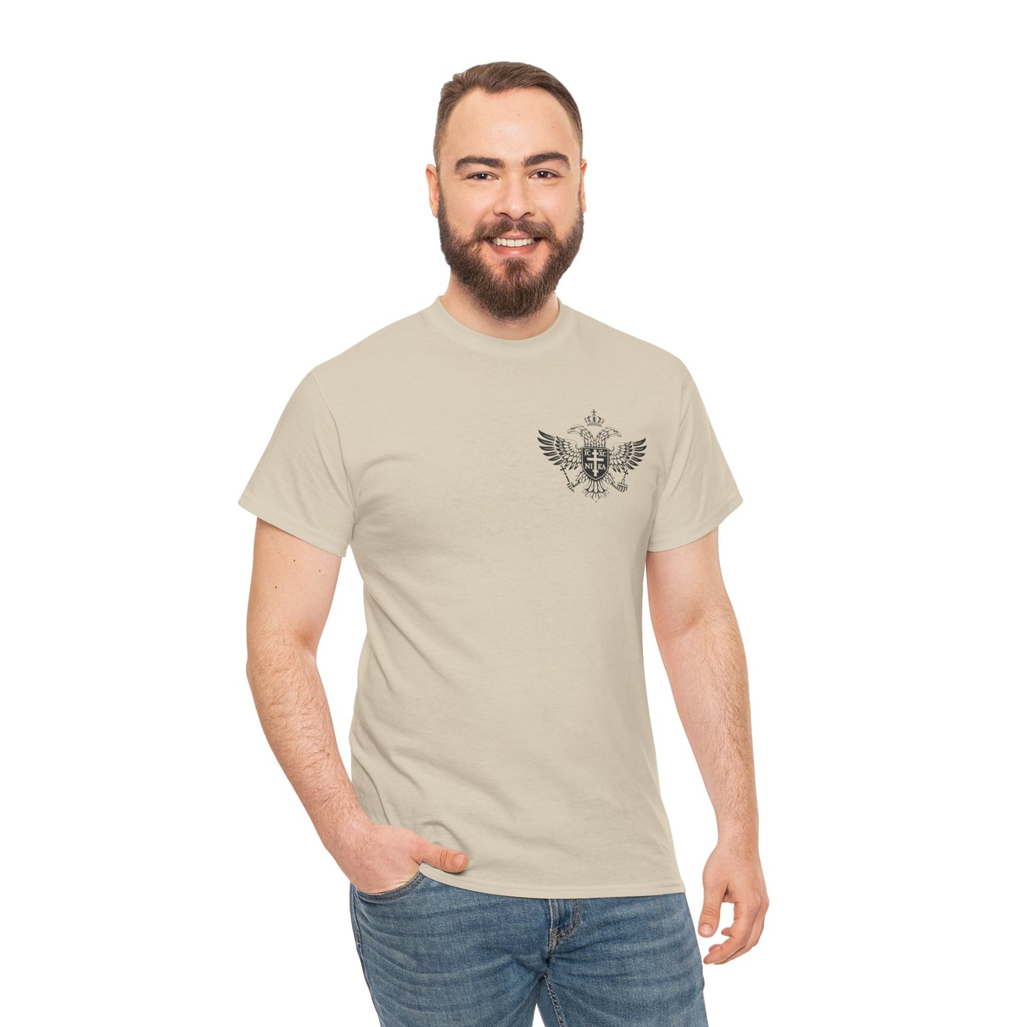 Christian Cross Wings T‑Shirt — Faith Graphic Tee with Prayer Hands