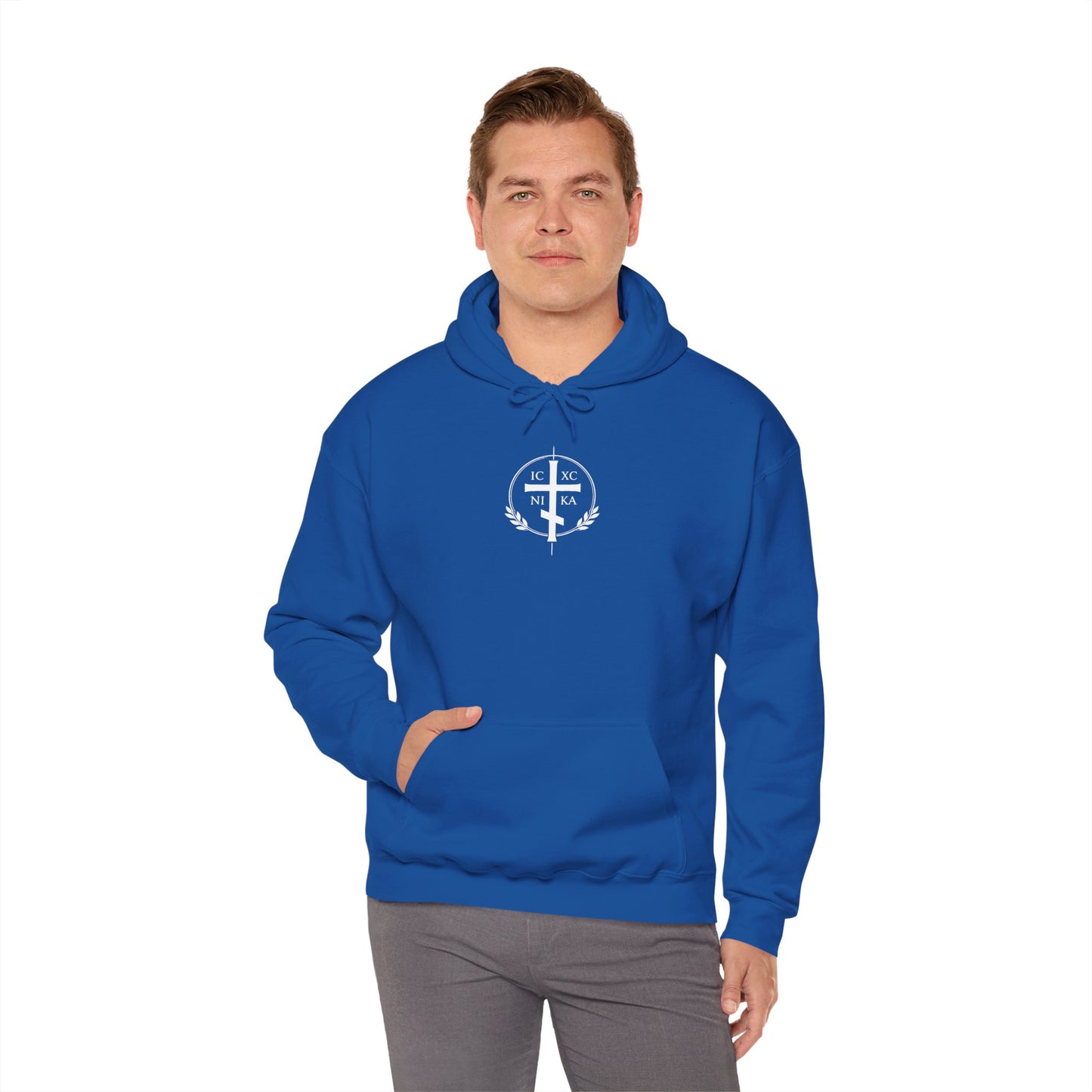 Christian Lamb Graphic Hoodie — ‘Agnus Dei’ Faith Emblem Sweatshirt