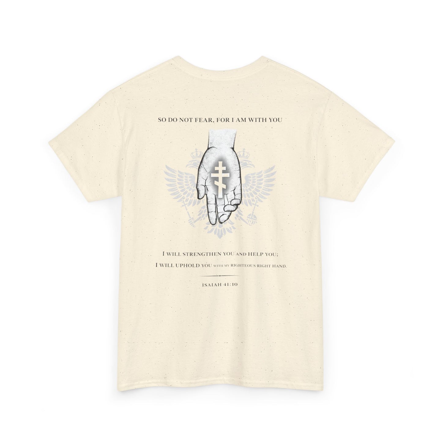 Christian Cross Wings T‑Shirt — Faith Graphic Tee with Prayer Hands