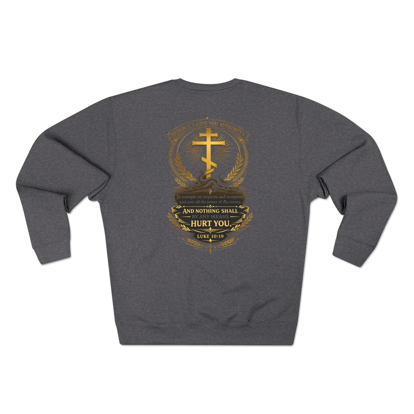 Christian Cross Sweatshirt — Inspirational Faith Graphic Crewneck