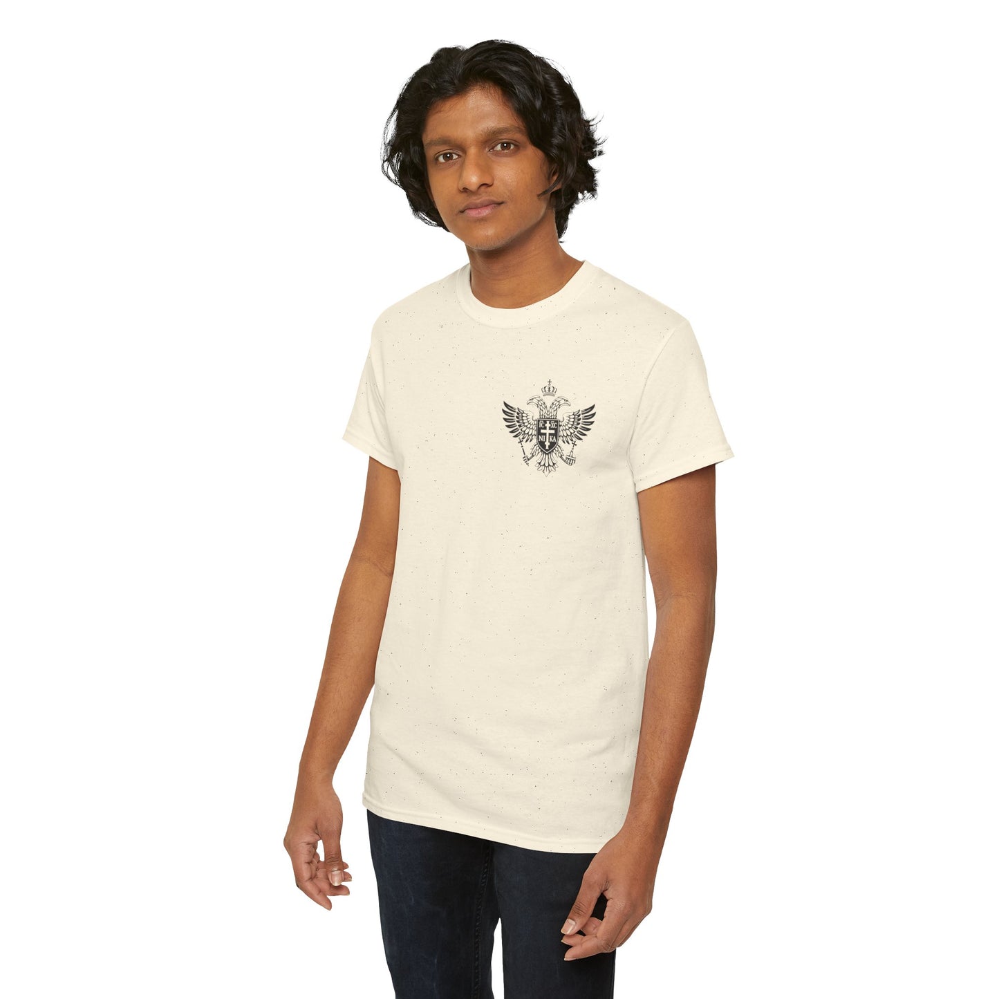 Christian Cross Wings T‑Shirt — Faith Graphic Tee with Prayer Hands