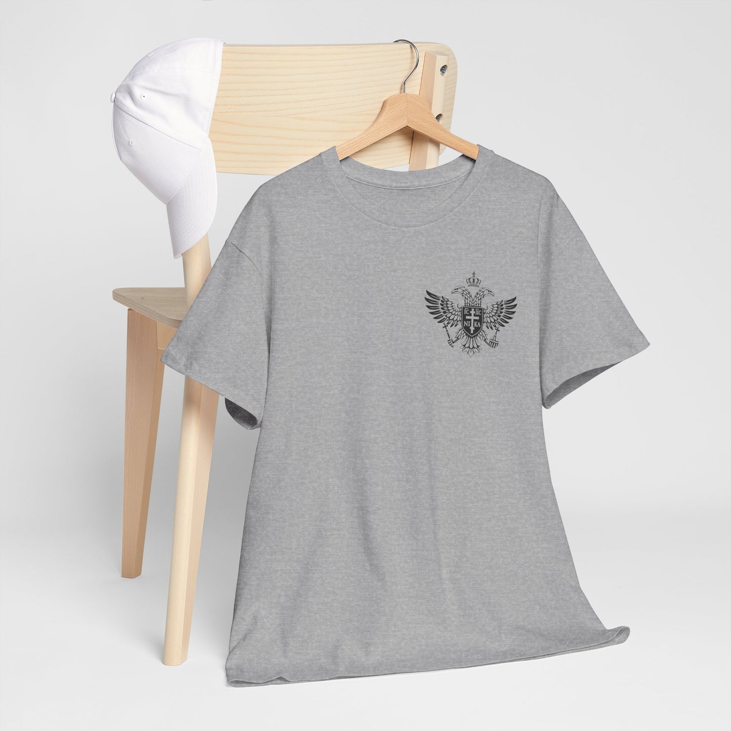 Christian Cross Wings T‑Shirt — Faith Graphic Tee with Prayer Hands