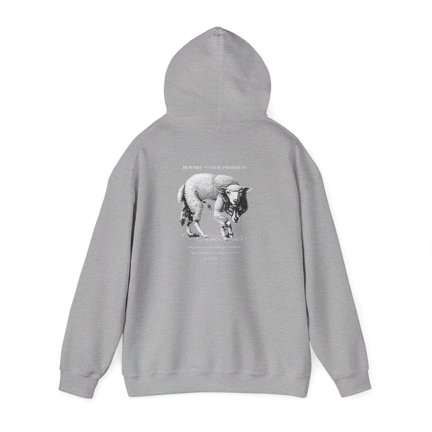 Christian Lamb Graphic Hoodie — ‘Agnus Dei’ Faith Emblem Sweatshirt