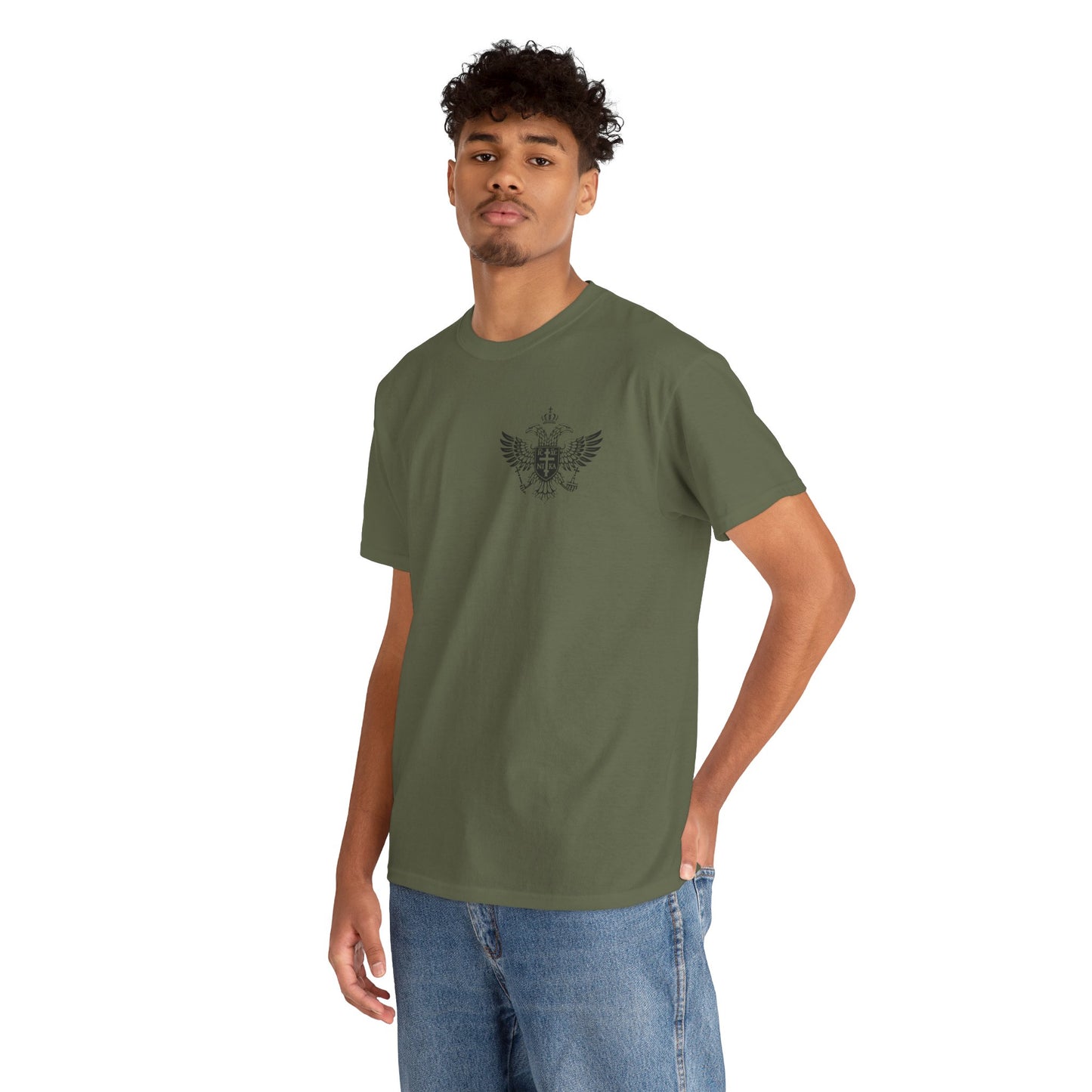 Christian Cross Wings T‑Shirt — Faith Graphic Tee with Prayer Hands