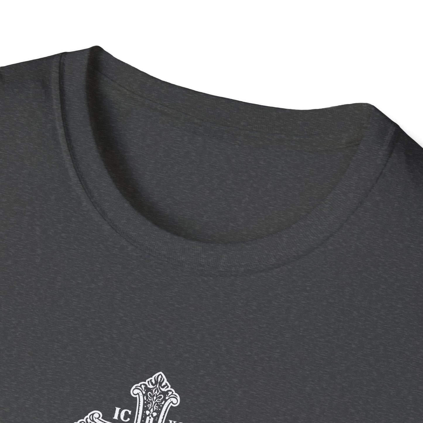 Christian Cross T-Shirt — Isaiah 41:10 Faith Prayer Tee (Front Small Cross, Back Scripture Emblem)