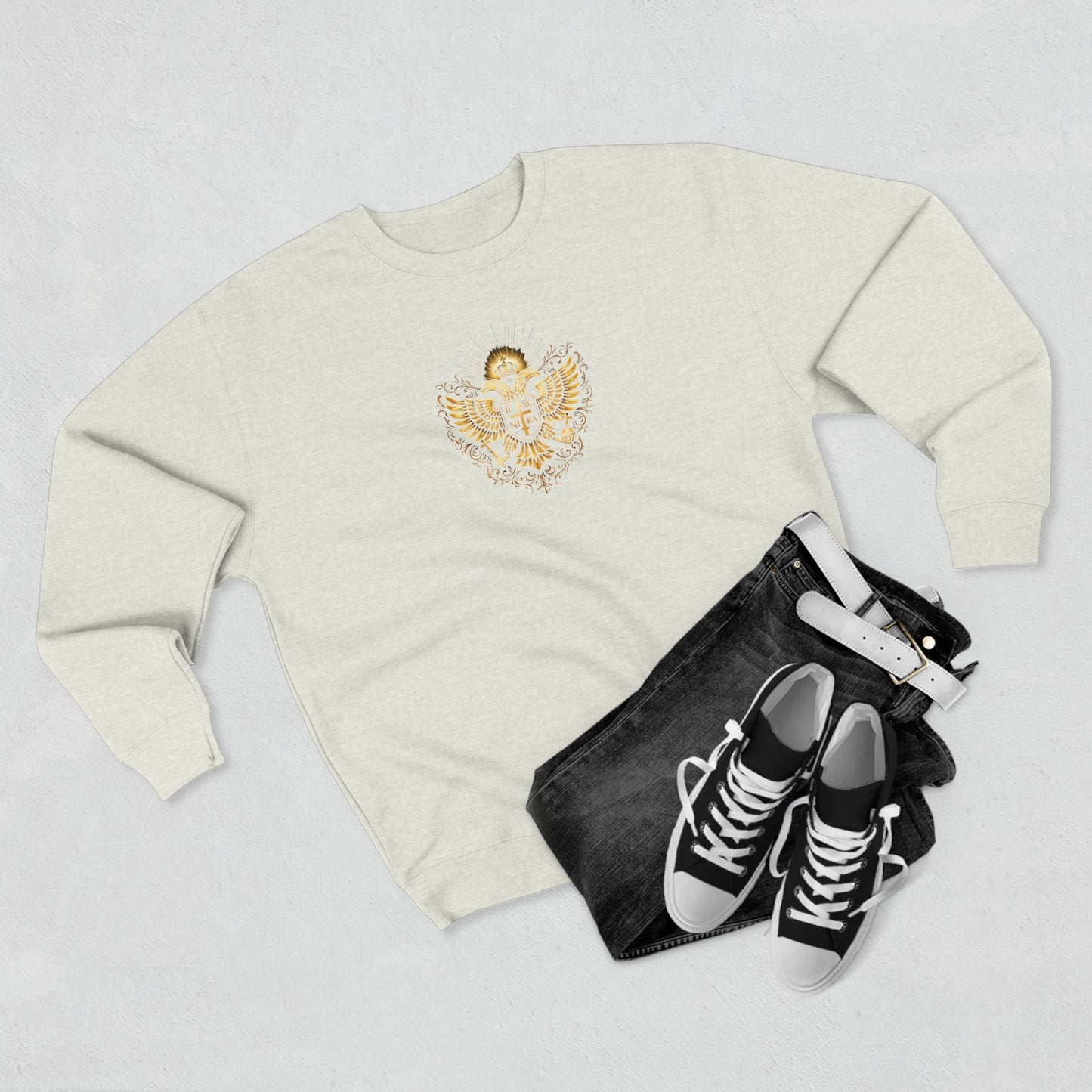 Christian Cross Sweatshirt — Inspirational Faith Graphic Crewneck