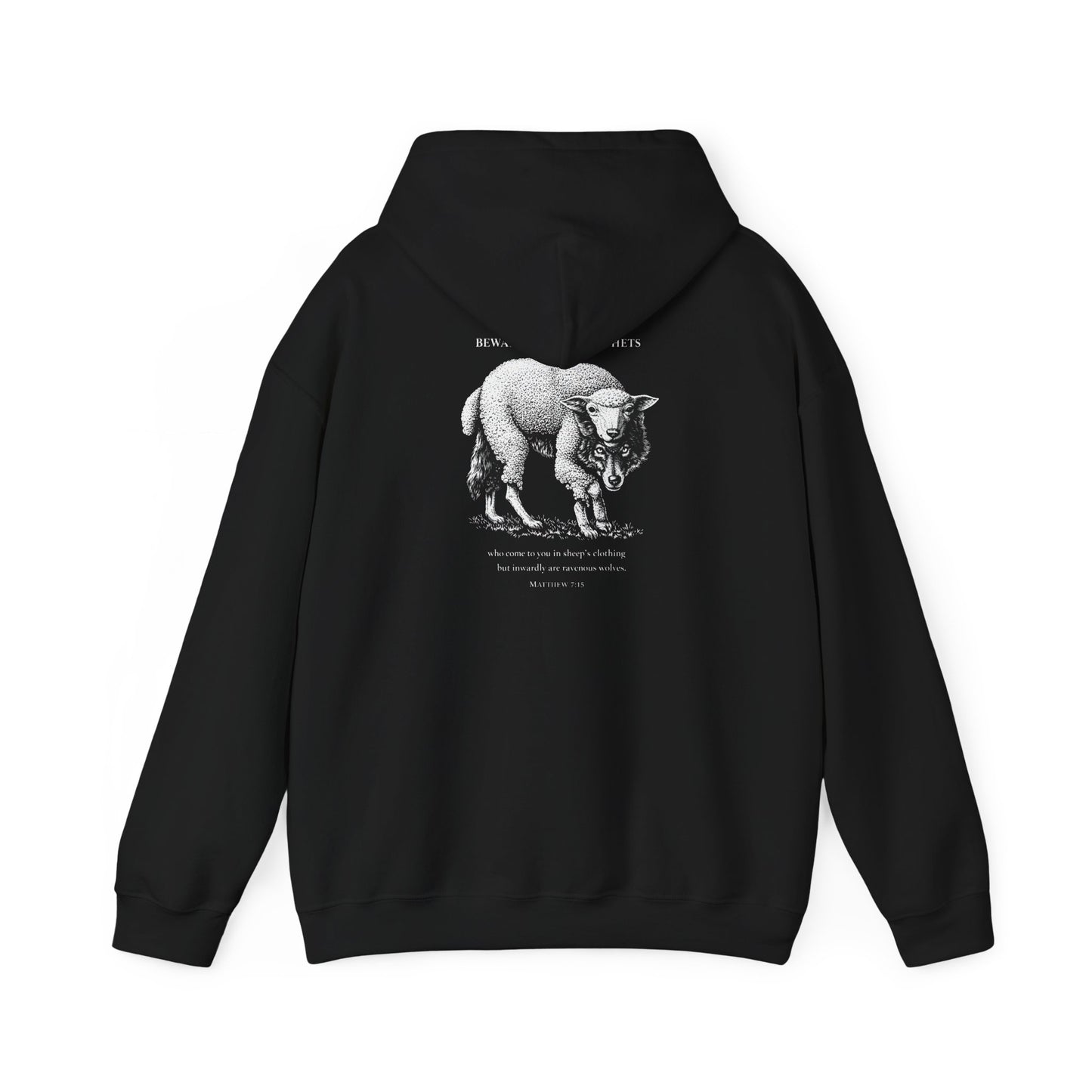 Christian Lamb Graphic Hoodie — ‘Agnus Dei’ Faith Emblem Sweatshirt