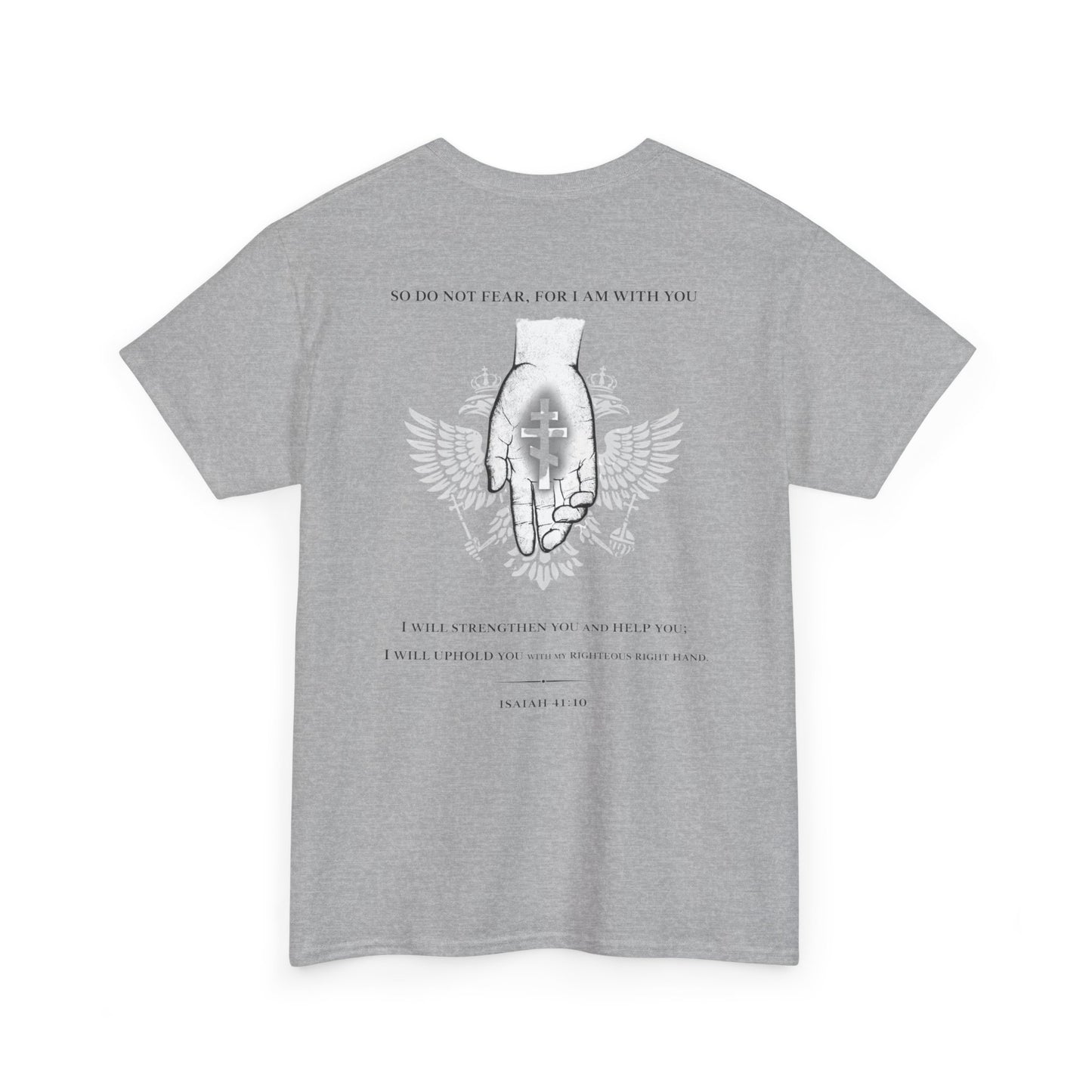Christian Cross Wings T‑Shirt — Faith Graphic Tee with Prayer Hands