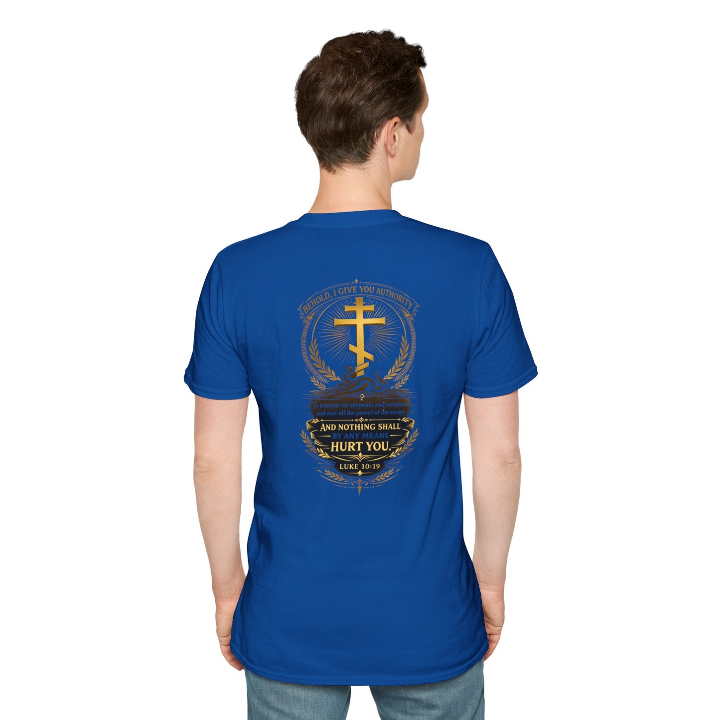 Christian Cross T-Shirt — "And Nothing Shall by Any Means Hurt You" Inspirational Faith Tee